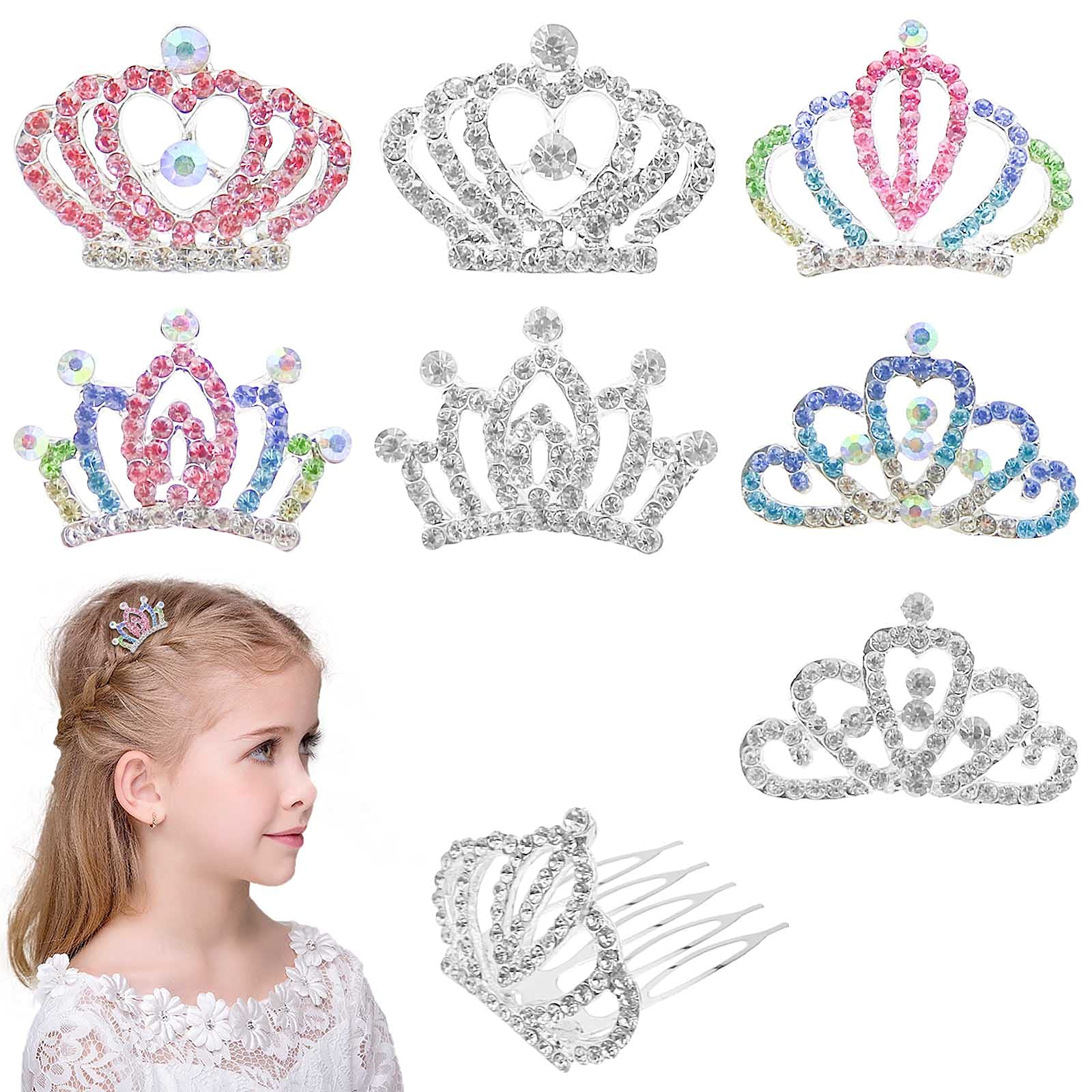 Ever Fairy Princess Flower Crystal Headpiece Girls Rhinestone Pearl Headband Women Wedding Floral Hairband Bridal Hair Accessories Photography For