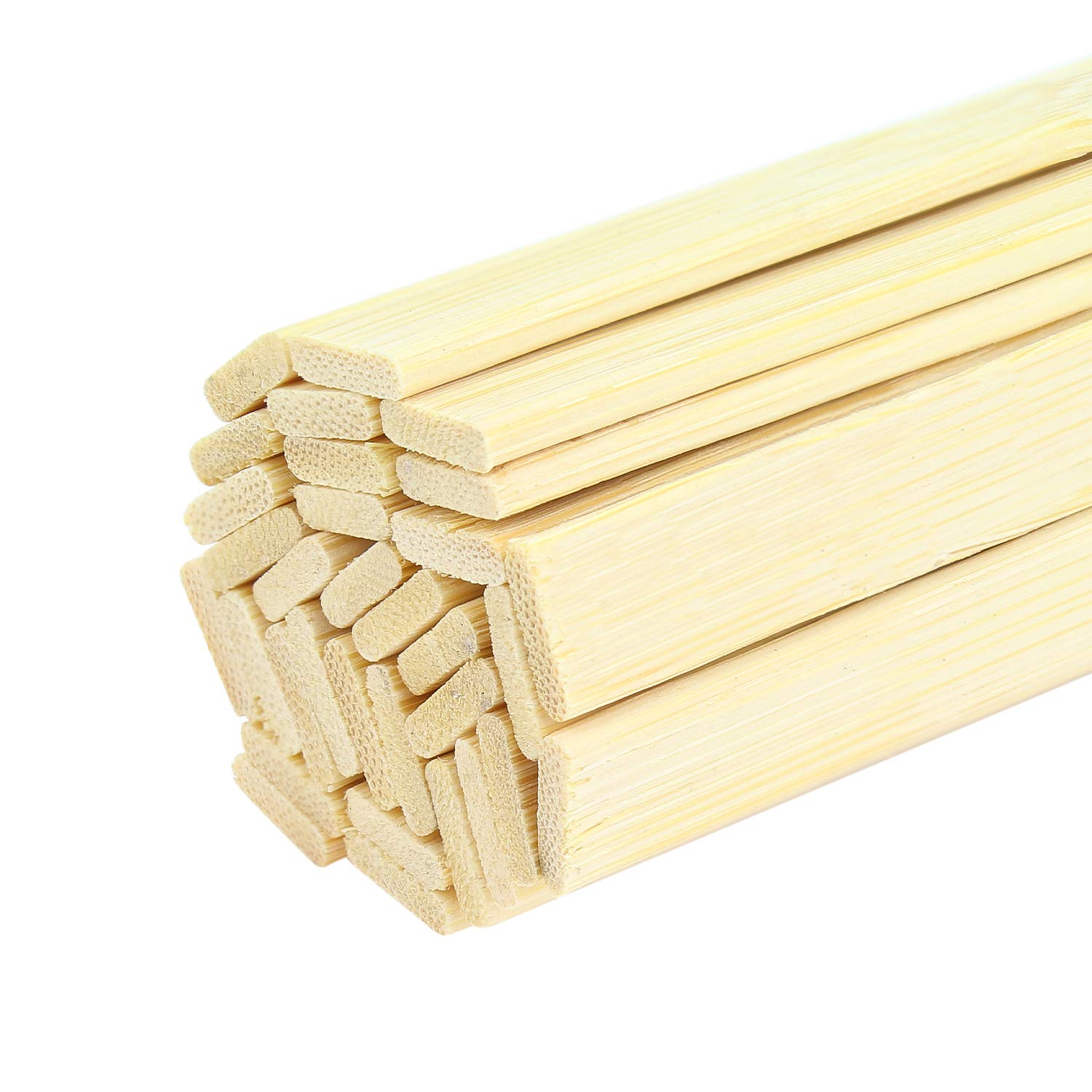 Favordrory 11.8 inches Wood Craft Sticks Natural Bamboo Sticks