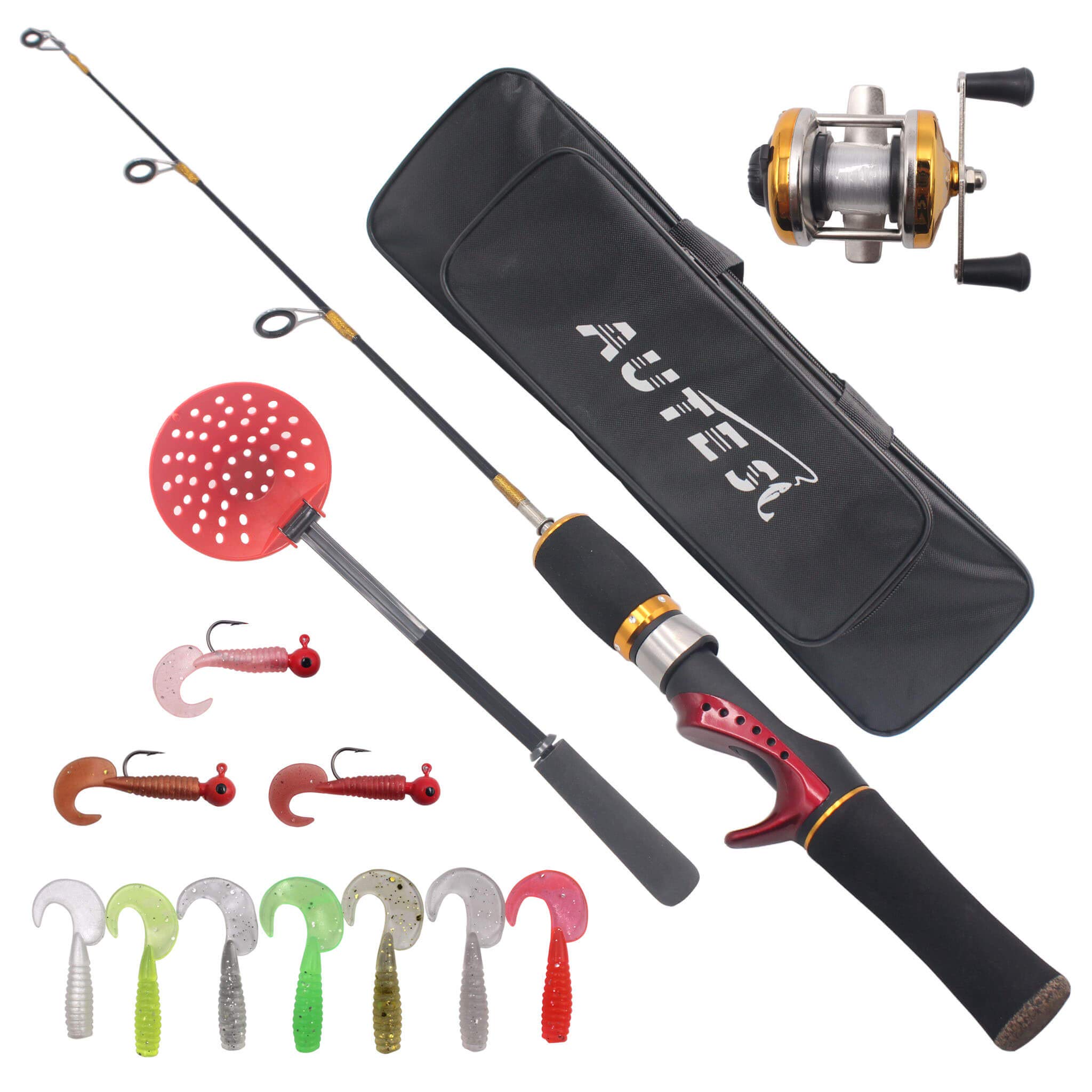 Complete Fishing Kit Rod Reel  Ice Fishing Rod Reel Combo