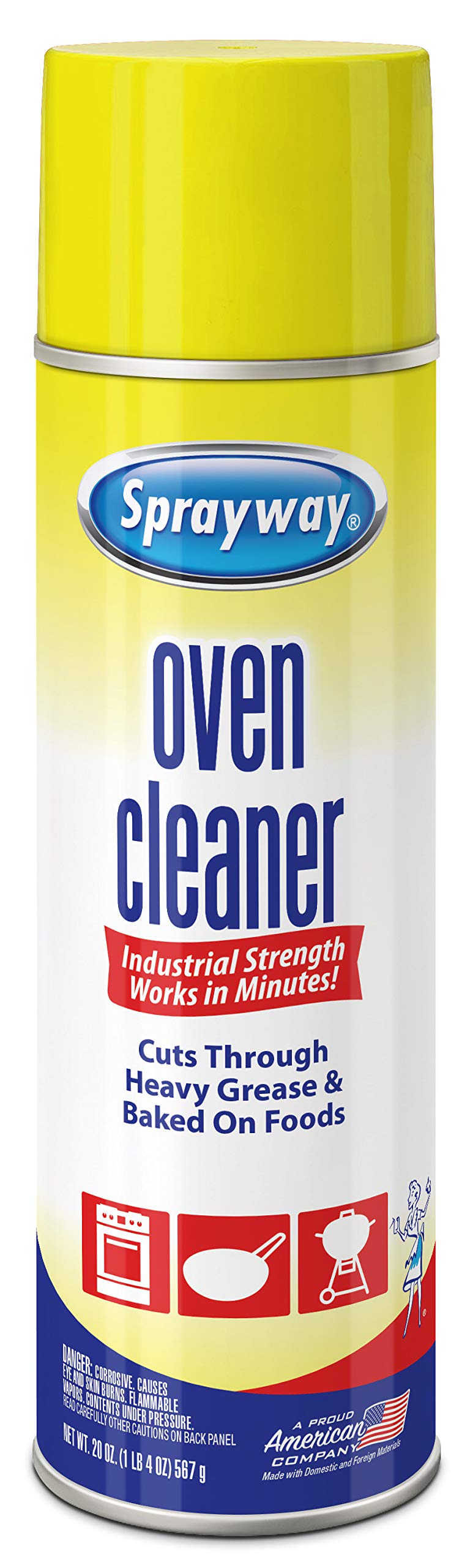 Sprayway Heavy-Duty Oven & Grill Cleaner, Removes Oil & Grease, 20 Oz, 1.25  Pound (Pack