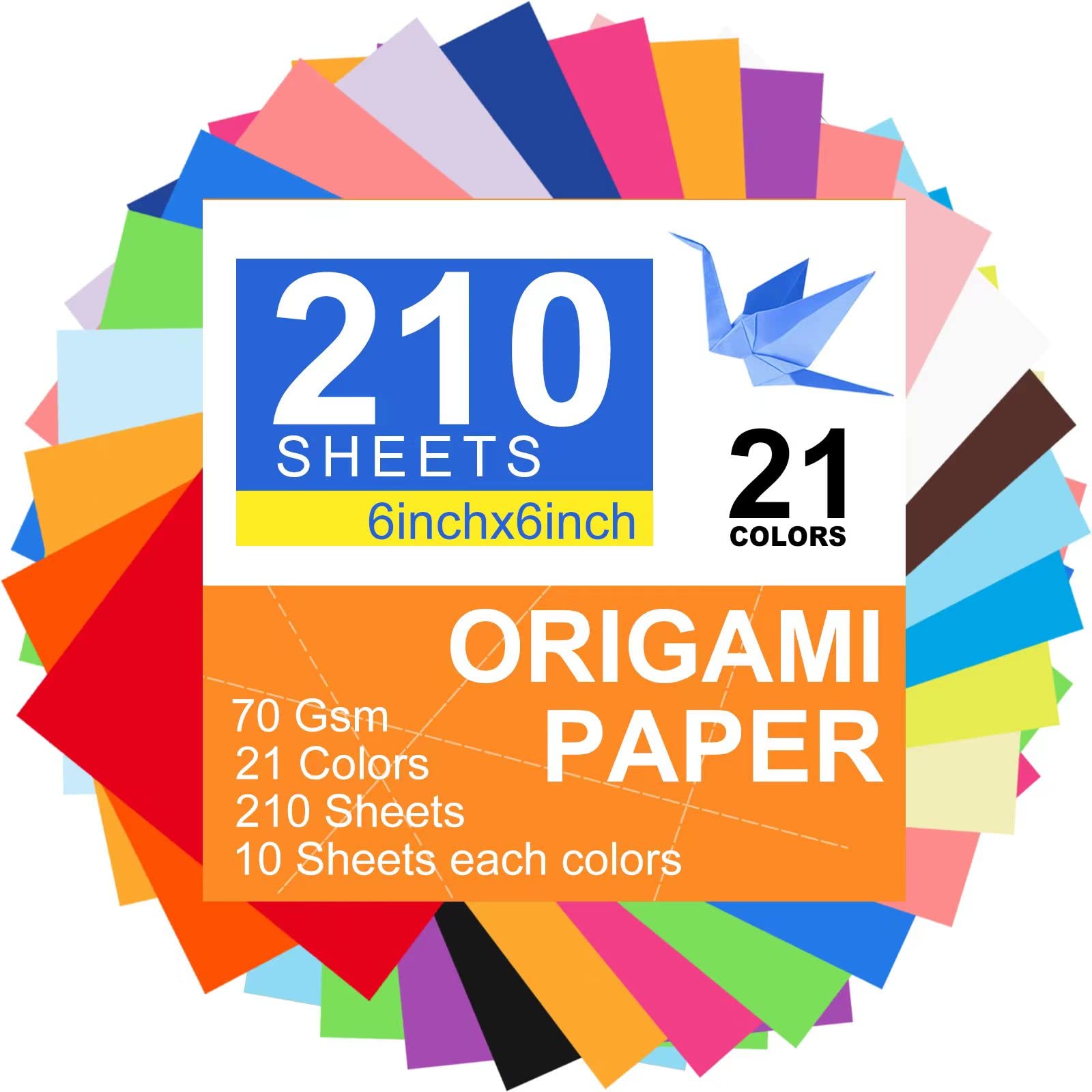 100 Sheets 15cm Square Origami Paper | Pastel Colours | Adults Paper Crafts