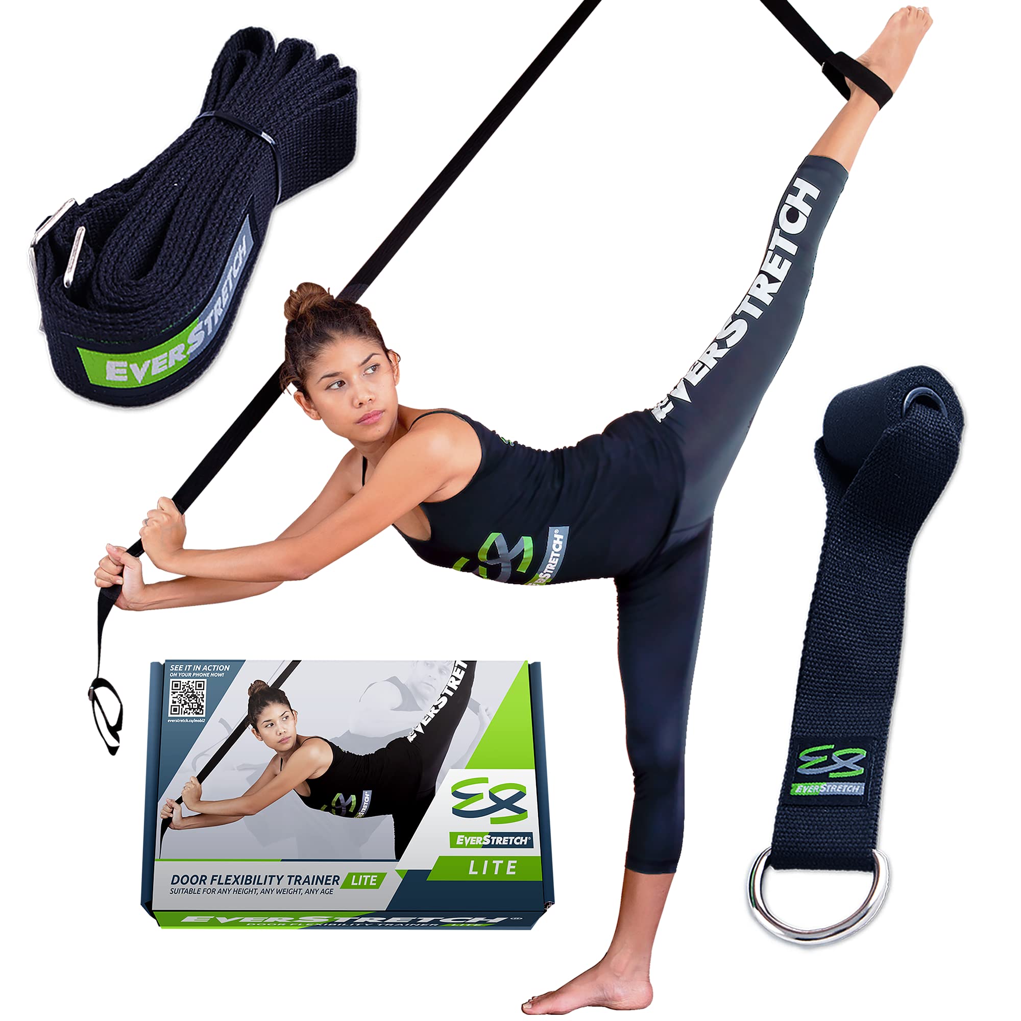 EverStretch Leg Stretcher LITE: Get Flexible with Over The Door Flexibility  Trainer, Stretching Equipment for Ballet, Dance, Martial Arts,  Cheerleading & Gymnastics