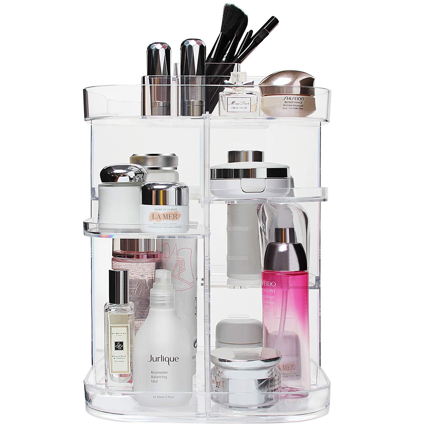  Makeup Organizer Rotating Makeup Organizer Box, Spinning  Skincare Organizer with Mirror and 2 Drawers, Cosmetic Display Case with  Perfume Tray Lipsticks Holder, Multi-Function Storage Box for Vanity B :  Beauty 