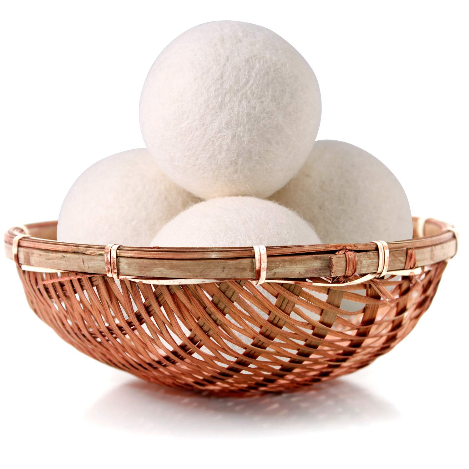 Wool Dryer Balls - Natural Fabric Softener, Reusable, Reduces