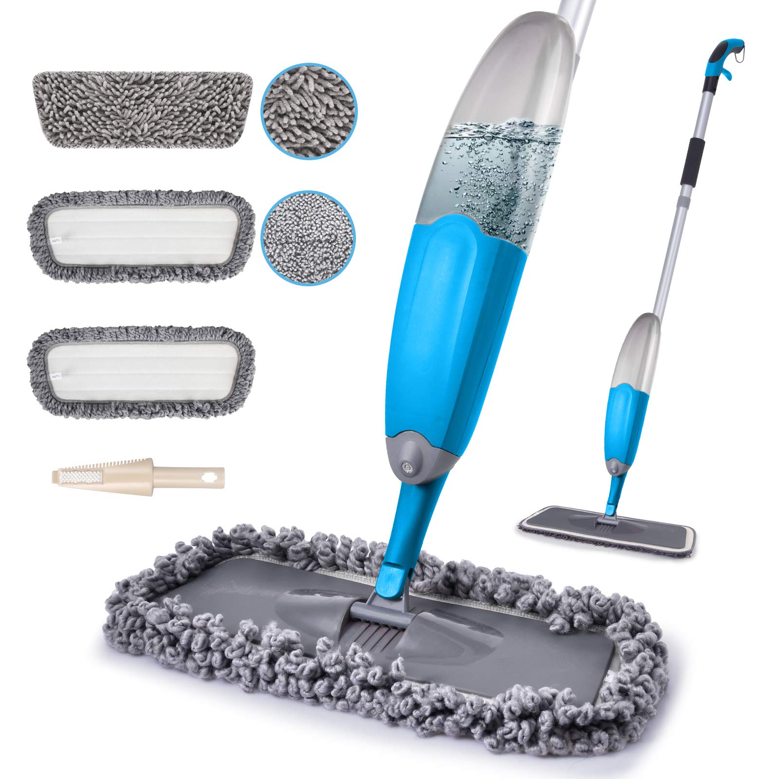 Microfiber Spray Mop for Floors Cleaning, EXEGO 360 Degree Spin