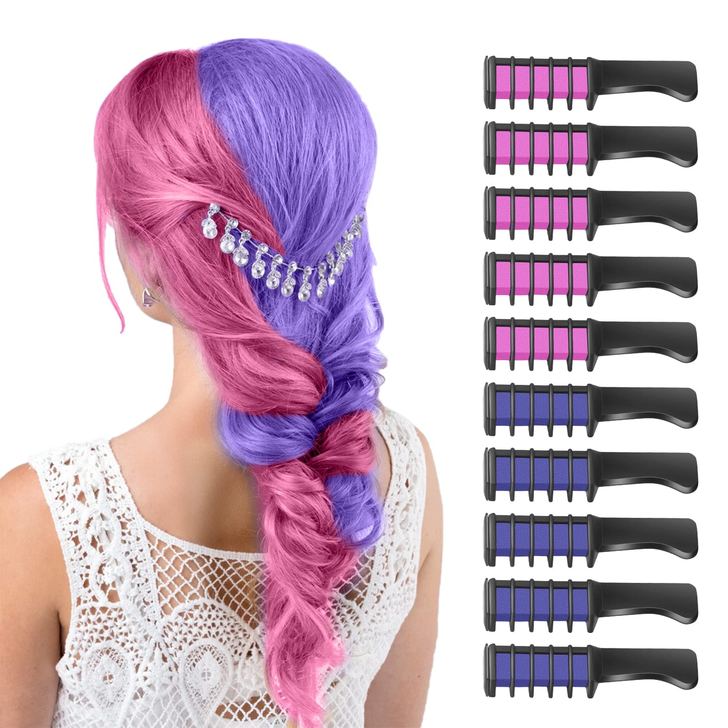 10 Color Hair Chalk for Girls Temporary Hair Color Dye for Kids,Washable  Hair Chalk Comb,Gifts for Girls Age 8-12,Best Creative Gifts for Children's  Day Christmas Halloween Cosplay Birthday Party New Year 