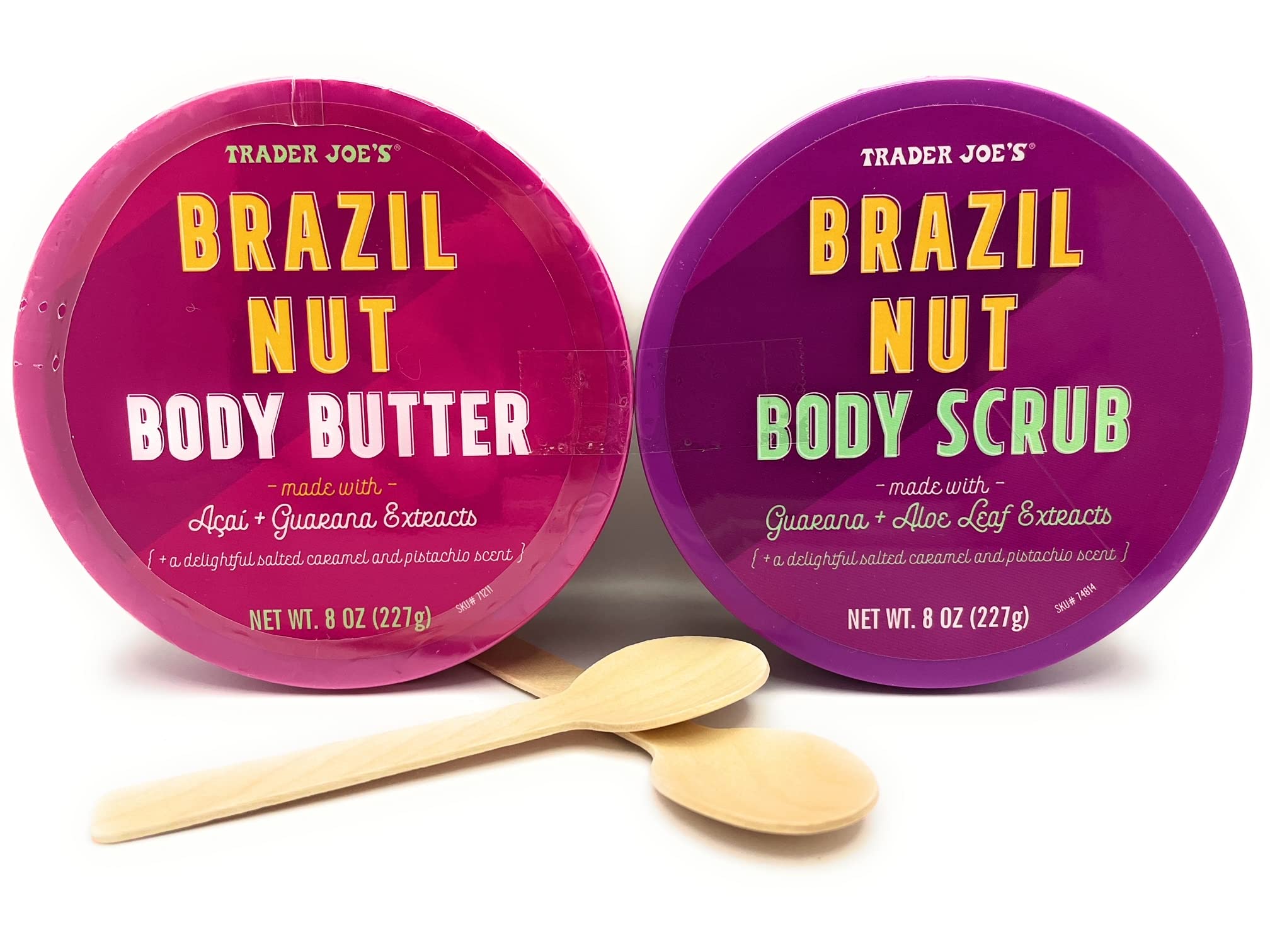 Trader Joe's Deluxe Variety Bundle (1) Brazil Nut Body Butter (8 oz) and (1) Brazil Body Scrub