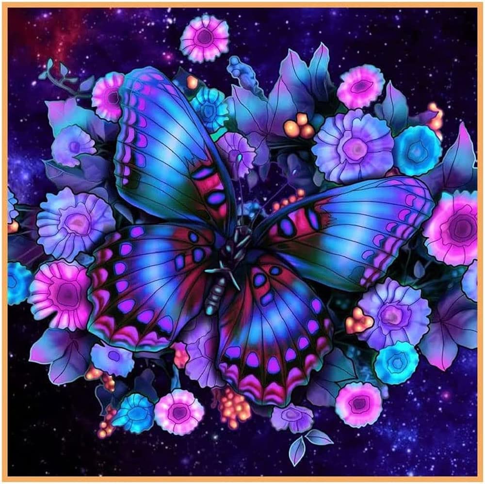 Diamond Painting DIY Butterfly Flowers And Mushroom Design House