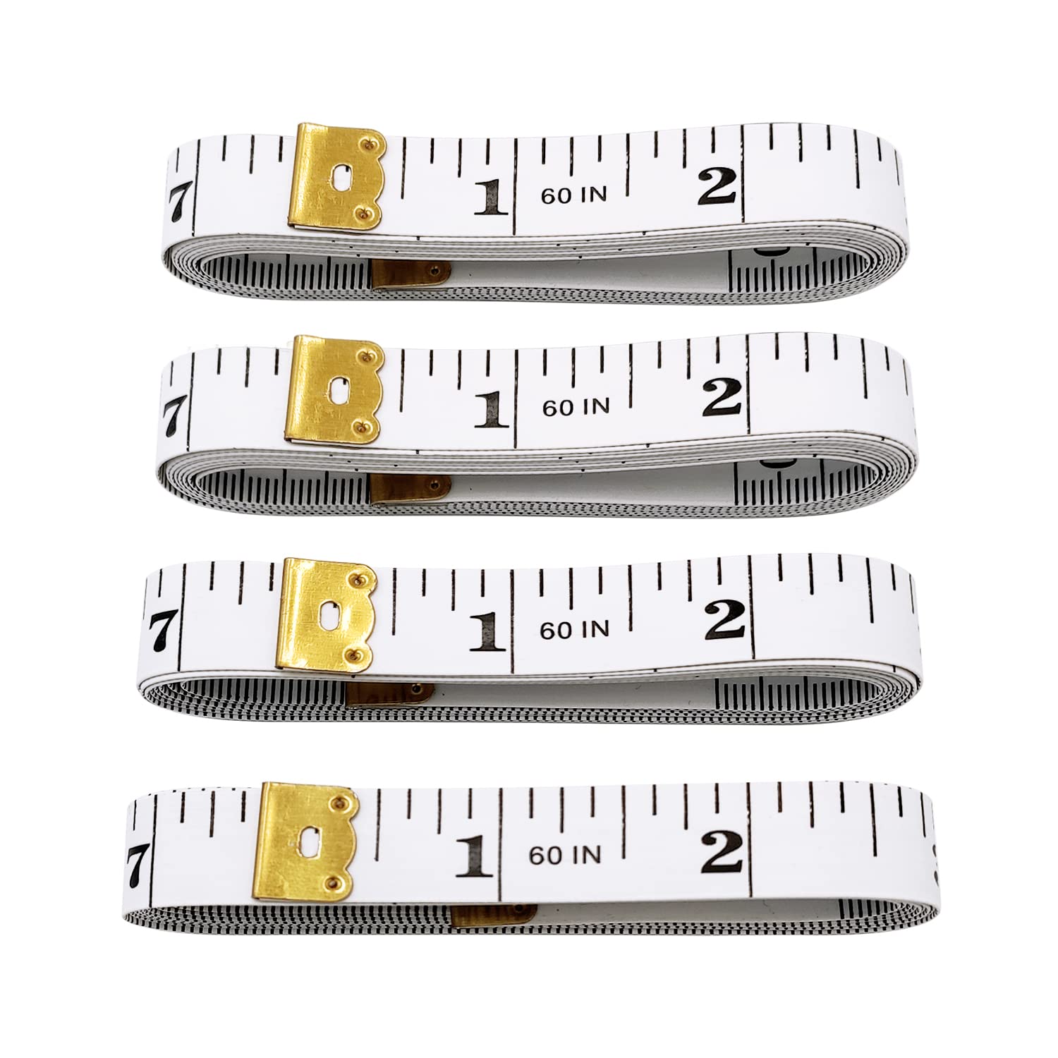 4 Pack Soft Tape Measure Double Scale 60-inch/150cm ,Fabric Craft