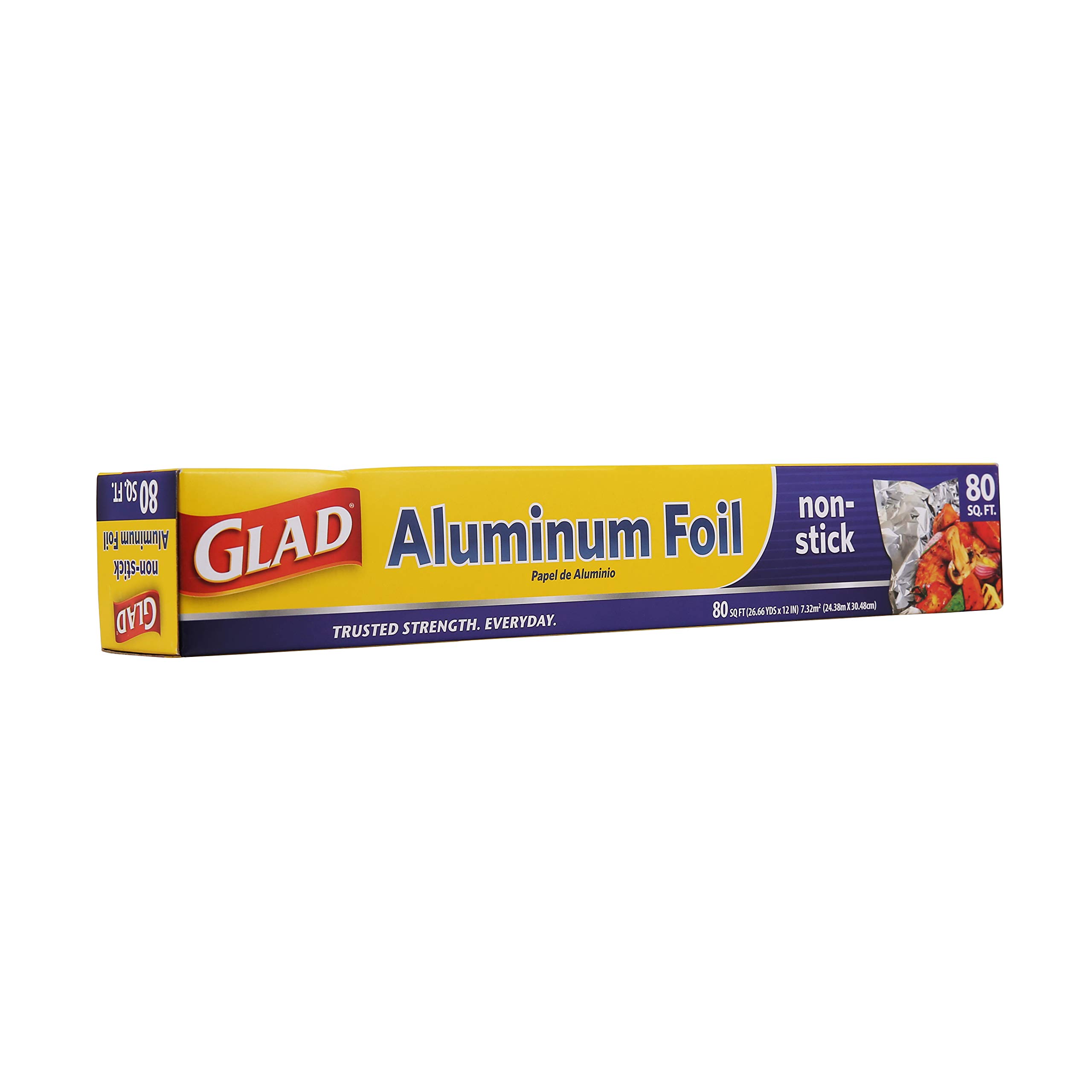 Glad Non-Stick Aluminum Foil, 80 Square Feet of Multiuse Foil for