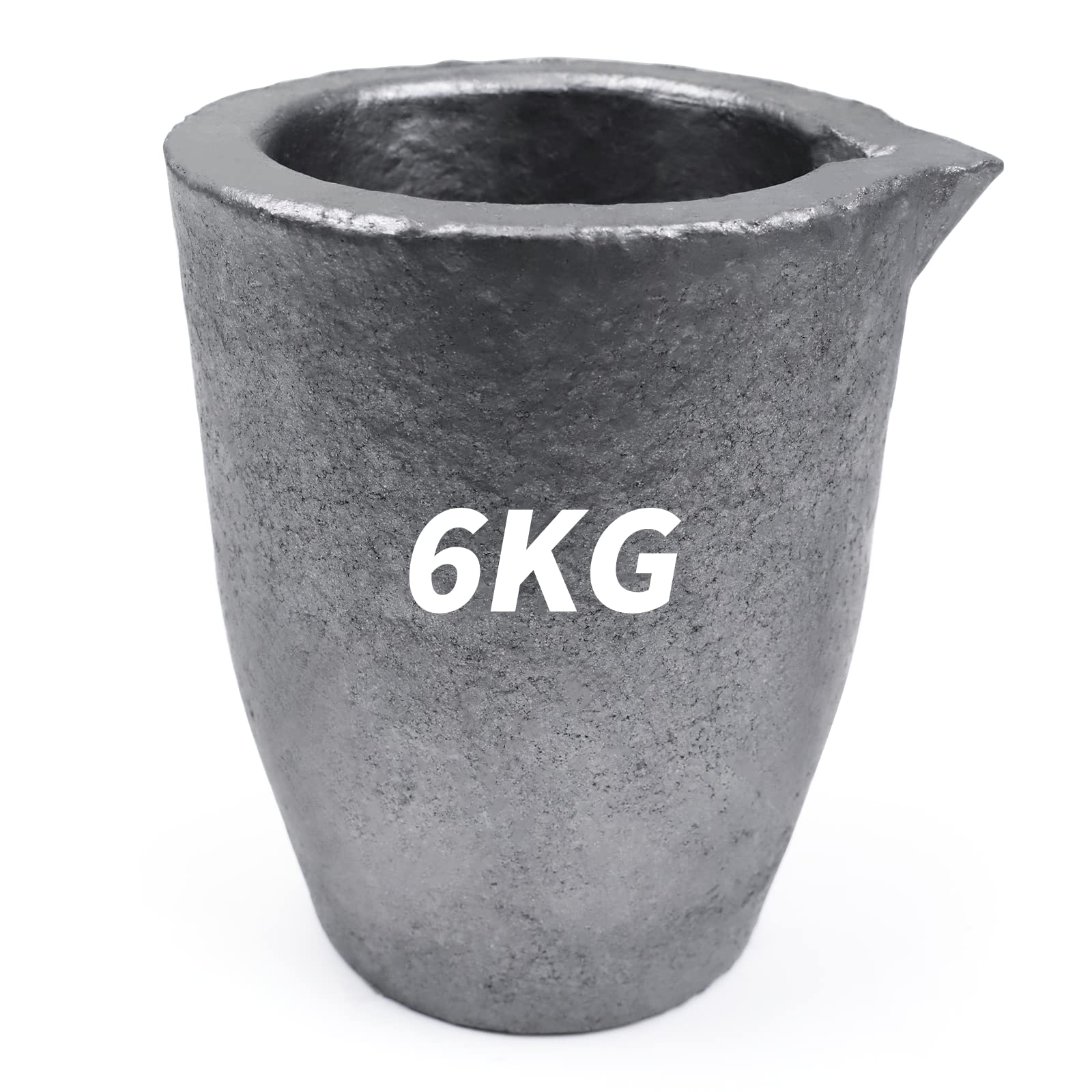 TOAUTO 6 KG Foundry Clay Graphite Crucible for Metal Melting Casting  Refining Gold Silver Copper Brass Aluminum 6KG