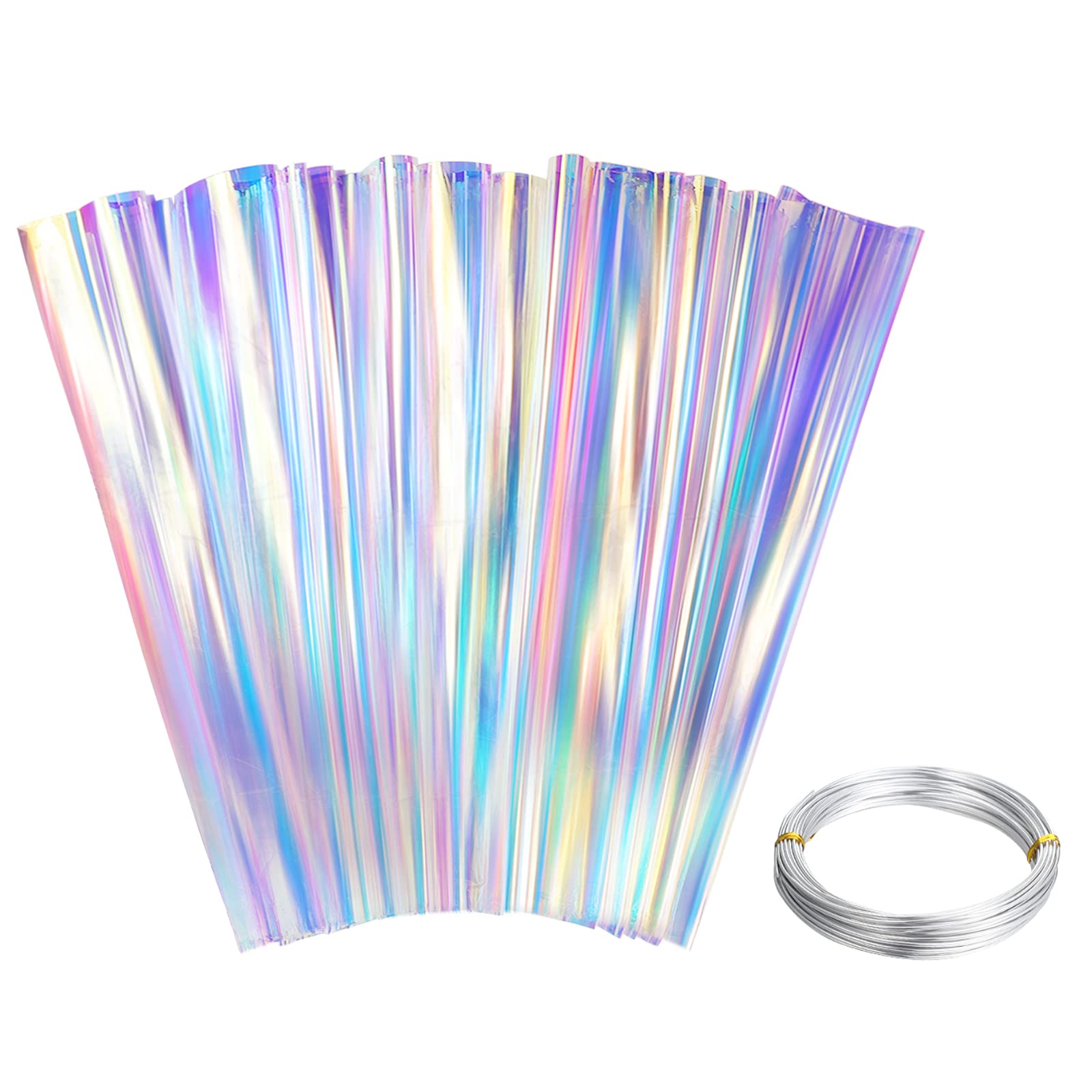 Nezyo Iridescent Film Paper 39 x 197 Inches Iridescent Cellophane