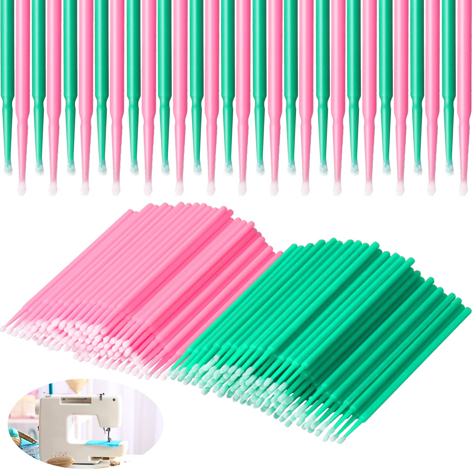 200 Pieces Sewing Machine Cleaning Brushes Disposable Clean Swabs Pointed  Tips Cleaning Swabs Sewing Tool Multi Purpose Cleaning Swab Sticks for  Paint Sewing Machine