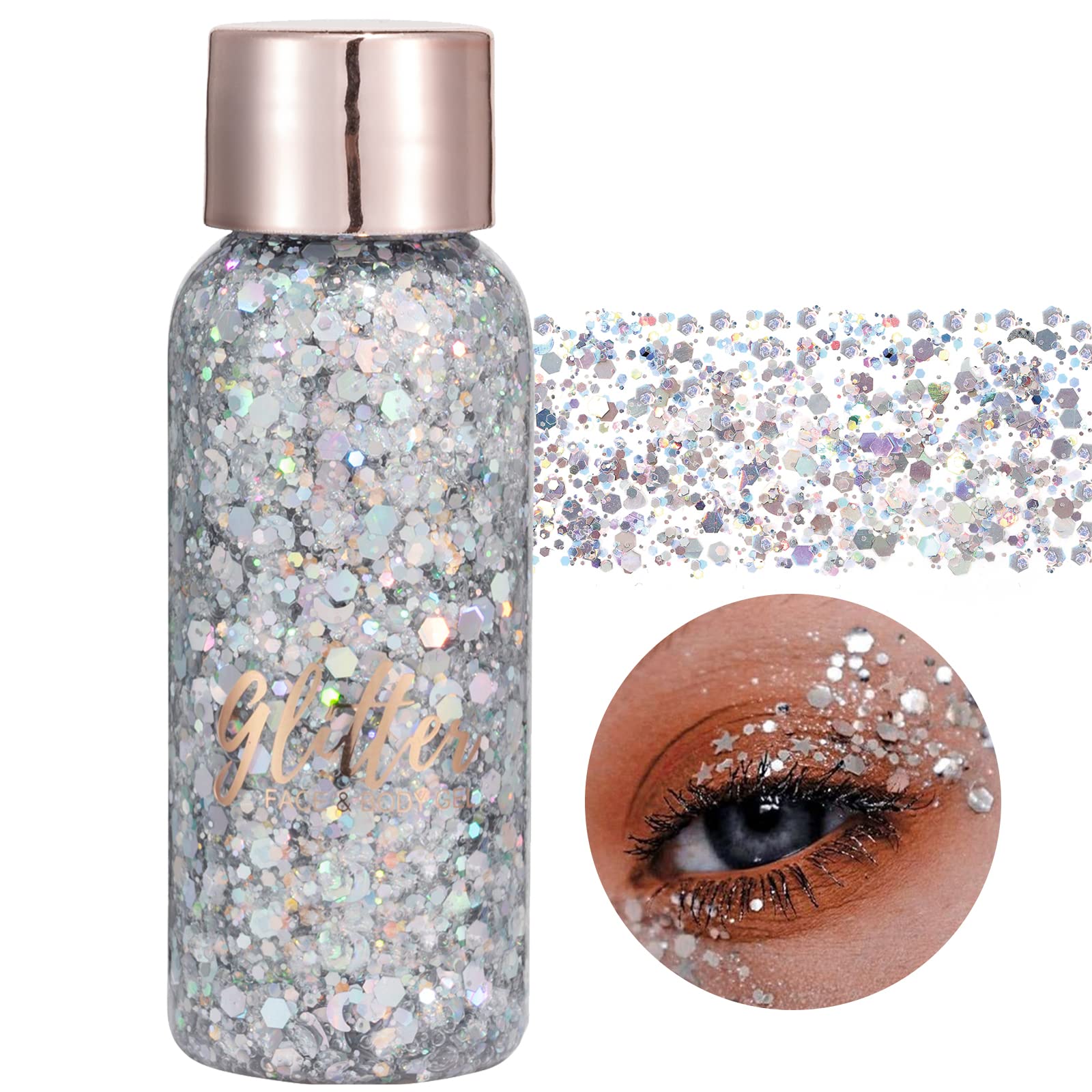 Makeup Body Glitter Gel Mermaid Sequins Chunky Long Lasting Body