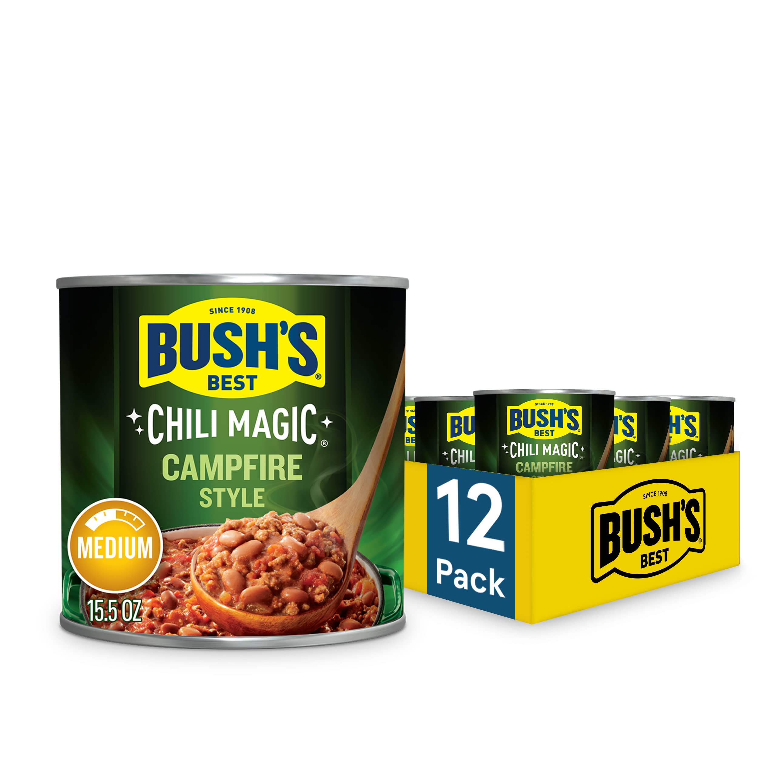 4 CANS Bush's Chili Magic Chili Starter Campfire Recipe Medium 16 oz Can  Base – JT Outfitters