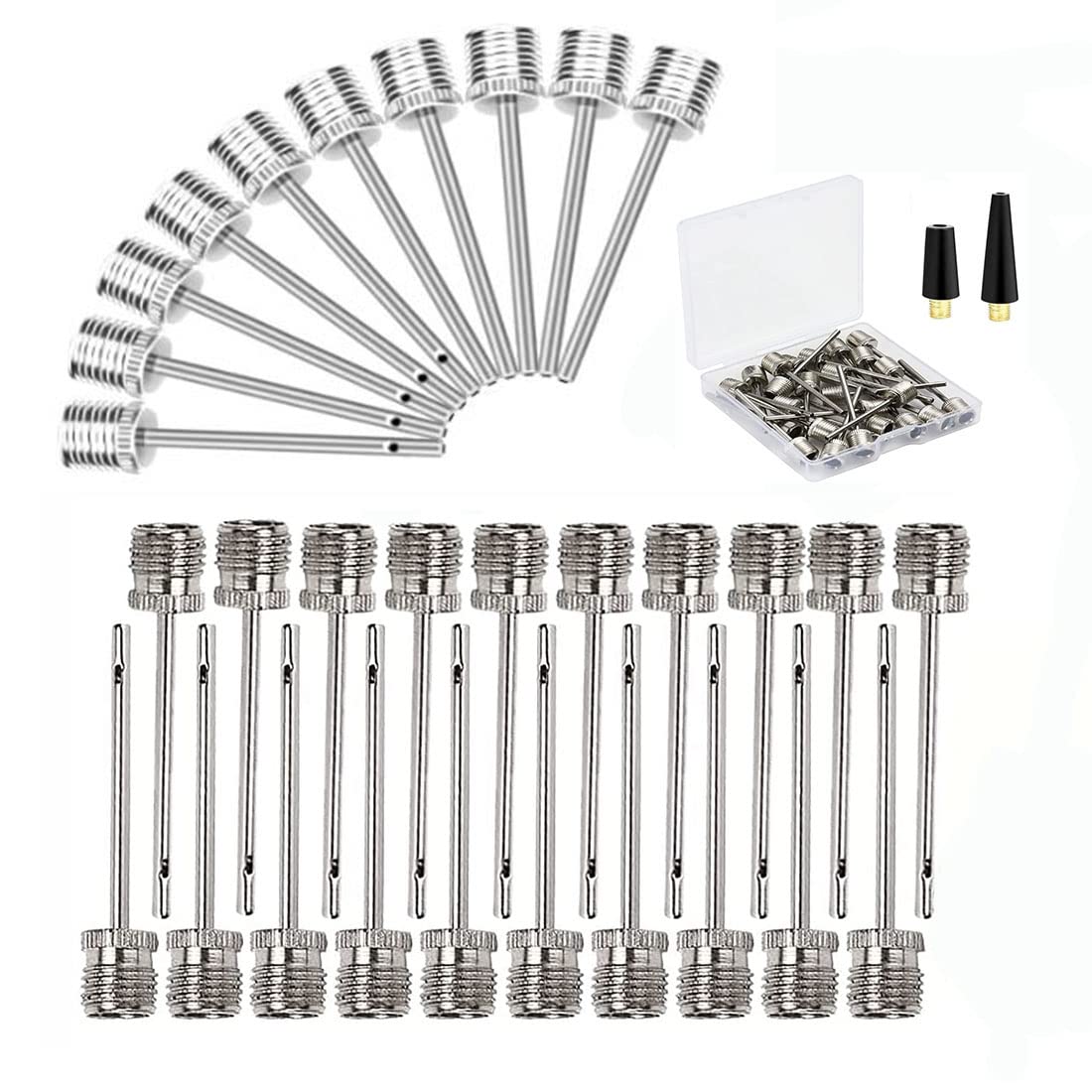 Aruicheng Ball Pump Needle 25 Pcs Ball Inflation Needle Stainless Steel