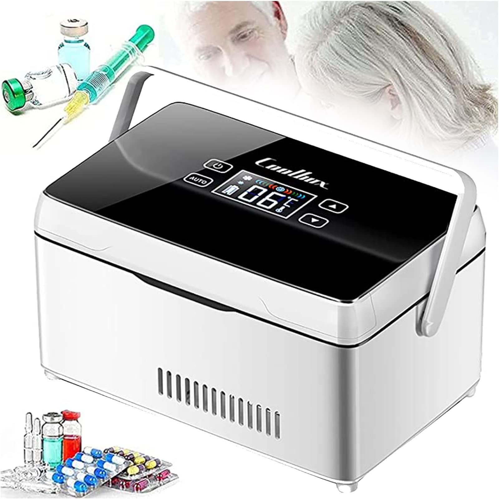 XYEJL Insulin Refrigerated Box Portable Fridge Home Mini Medicine