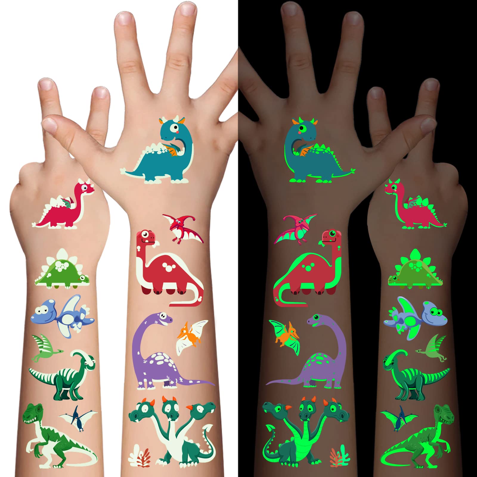 Amazon.com : AOMIG Temporary Tattoo for Kids, 10 Sheets Glow In The Dark  Cartoon Flower Fairy Tattoo Stickers, Waterproof Luminous Fake Tattoo  Stickers Set for Boys Girls Birthday Party Bag Filler :