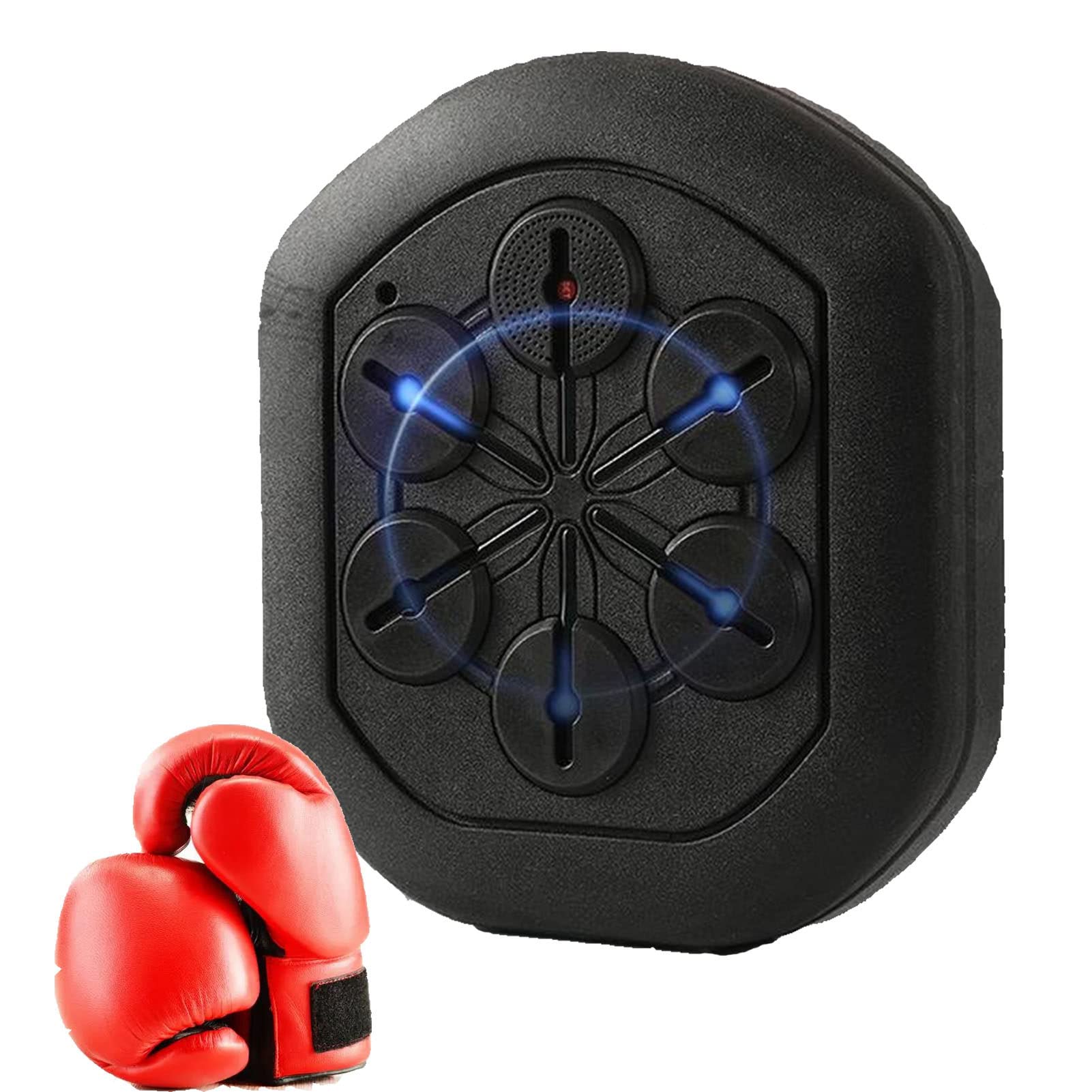 AA-SS Smart Music Boxing Machine with Boxing Gloves, Multi Musical Target  Boxing Reaction Wall Targets,hit The Target According to The Music and  Lighting