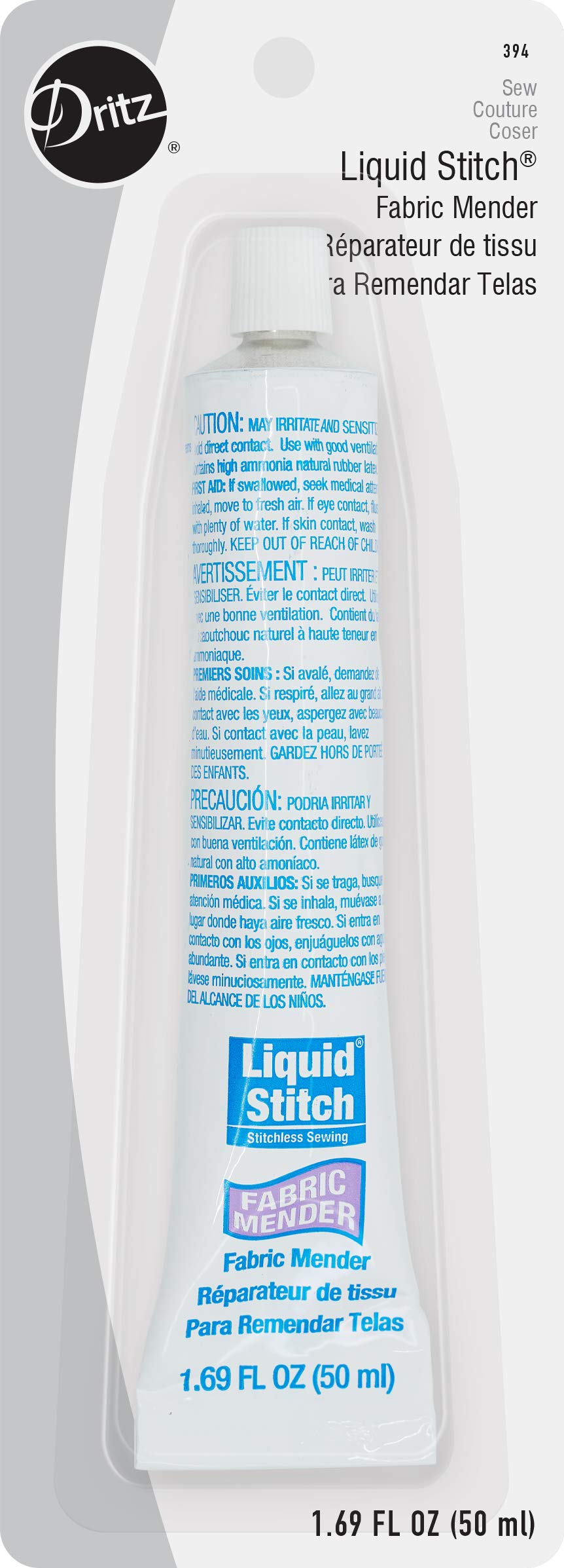 Dritz Liquid Stitch Fabric Mender 1.69-Fluid Ounce Clear 1.69-Fluid Ounce  Fabric Mender Liquid Stitch