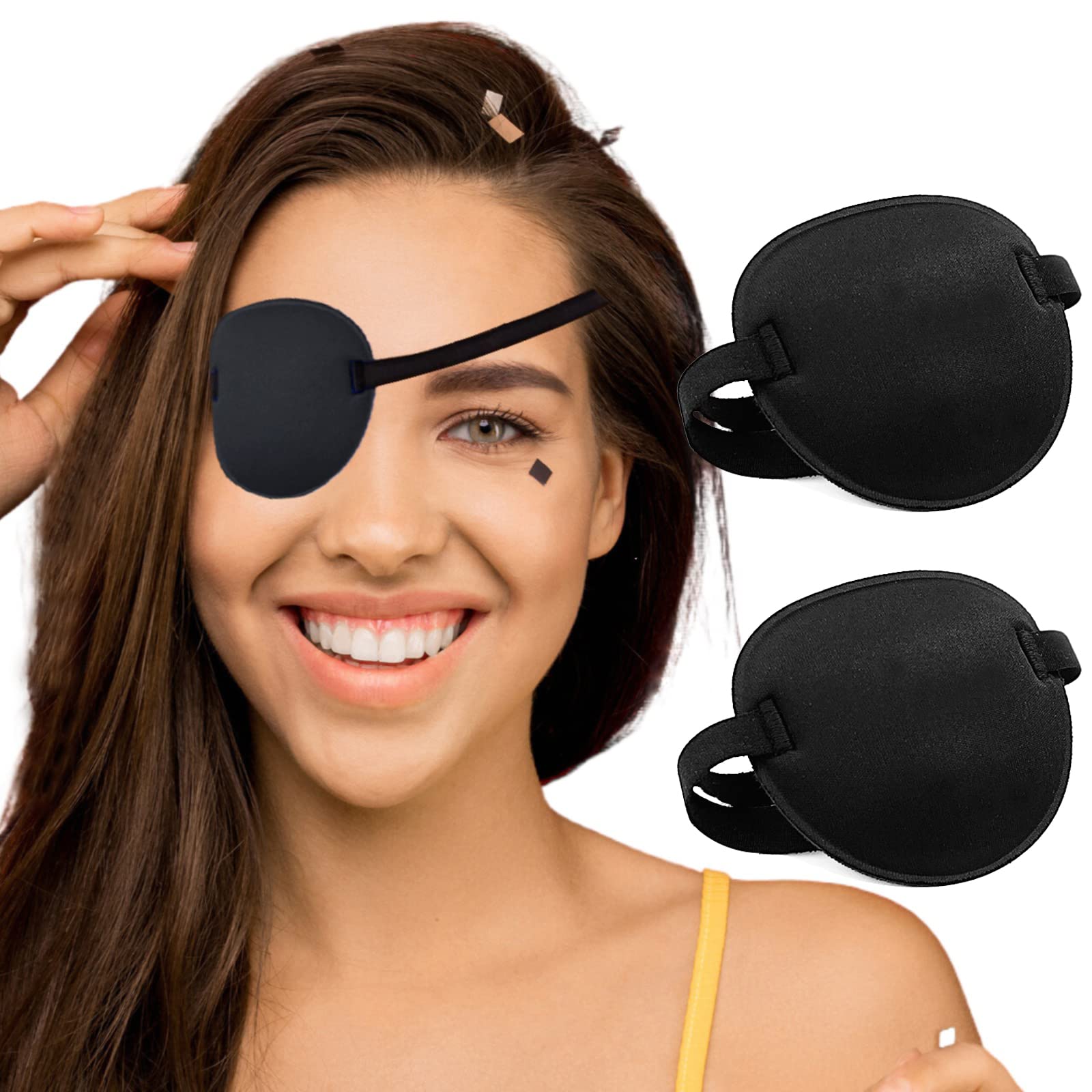 THSIREE 2PCS Eye Patch, Medical Eye Patches, Adjustable Eye Patch