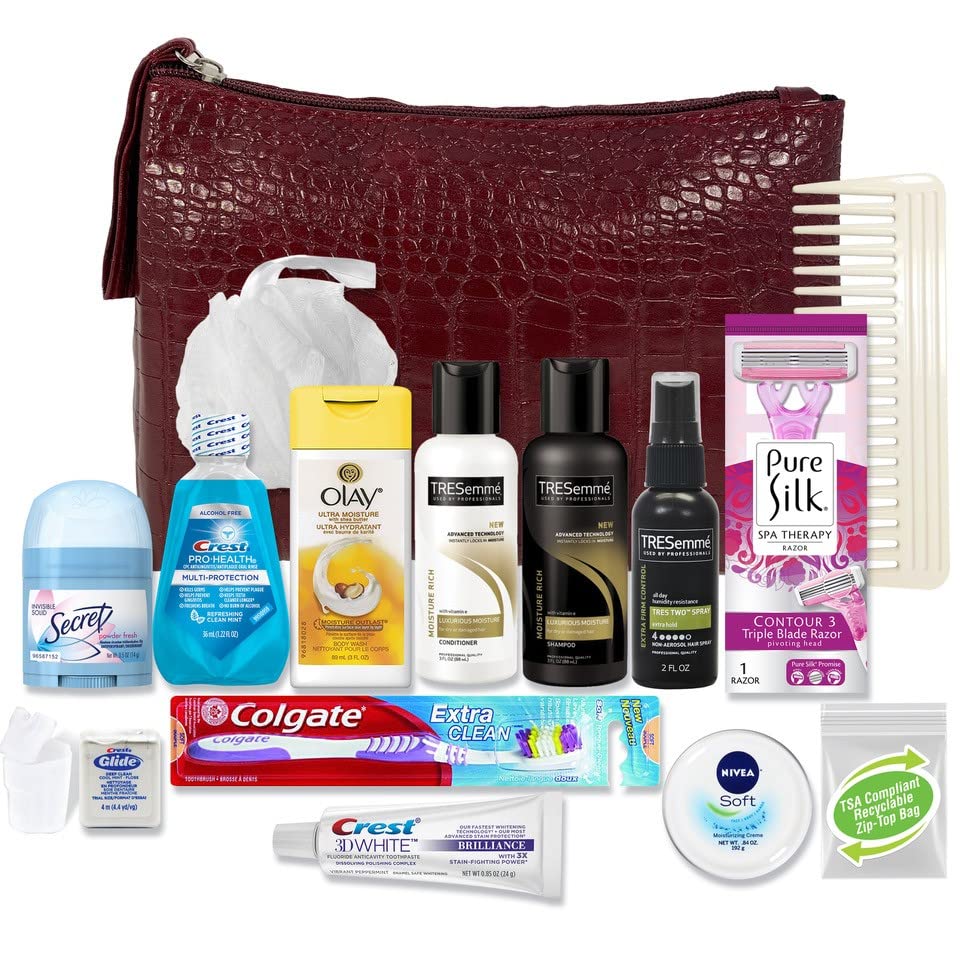 Convenience Kits International Women's Premium 16 PC Travel Kit Featuring:  Tresemme Hair Travel-Size Products and