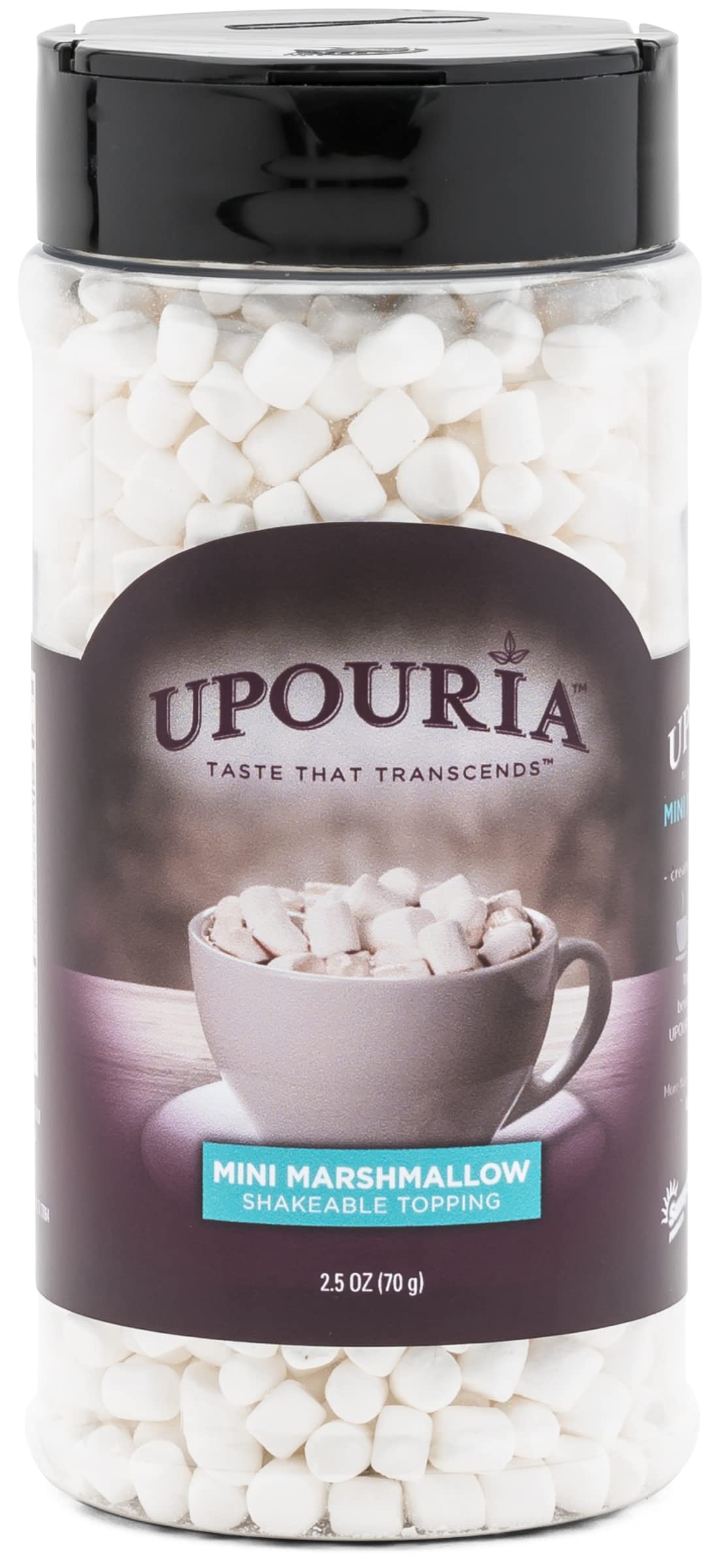 Upouria Mini Marshmallows Shakeable Topping 2.5 Ounce Jar 2.5 oz (Pack of 1)