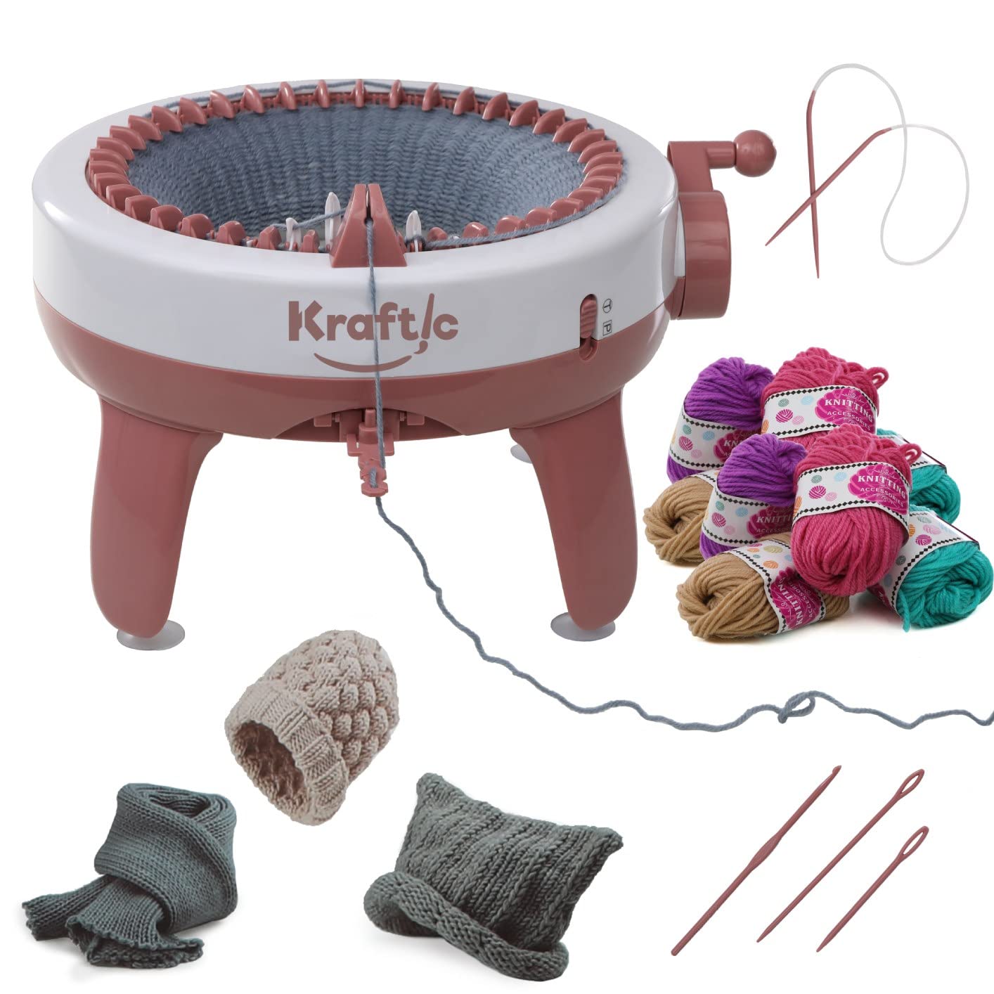 Kraftic Knitting Craft Machine, 40 Needle Knitting Loom Board with