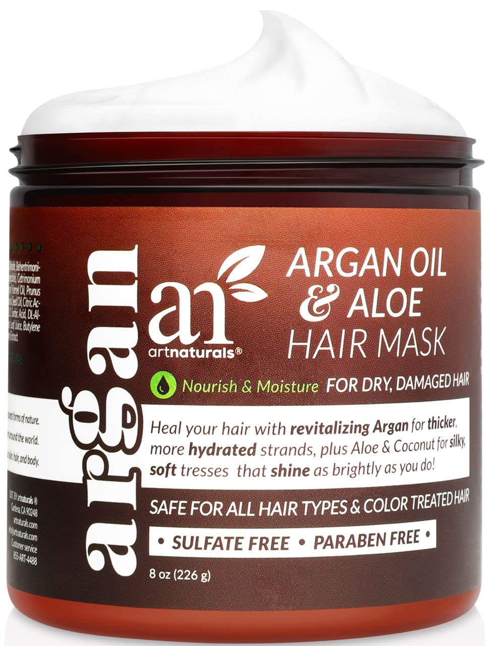 Art Naturals Argan Oil Hair Mask, Deep Conditioner 8 Oz, 100