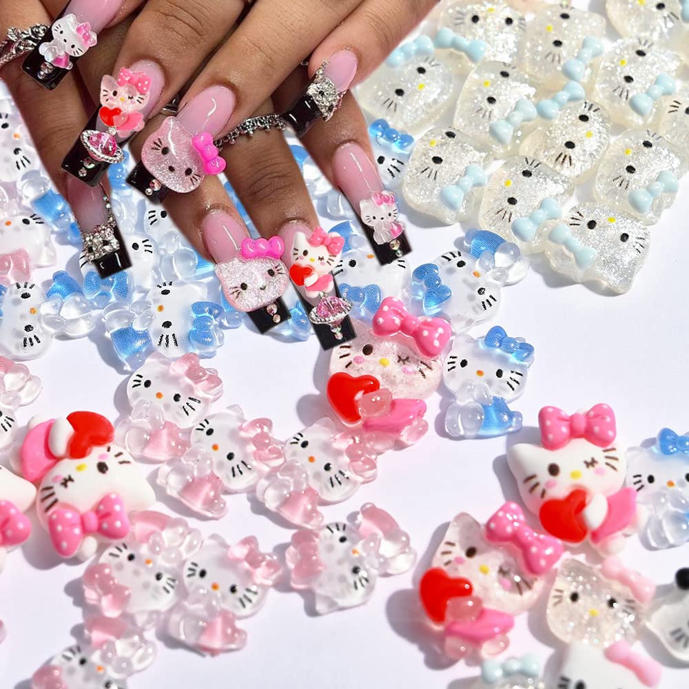 Hello Kitty Nail Charms Hello Kitty Nail Art Charms 3D Kawaii Cat