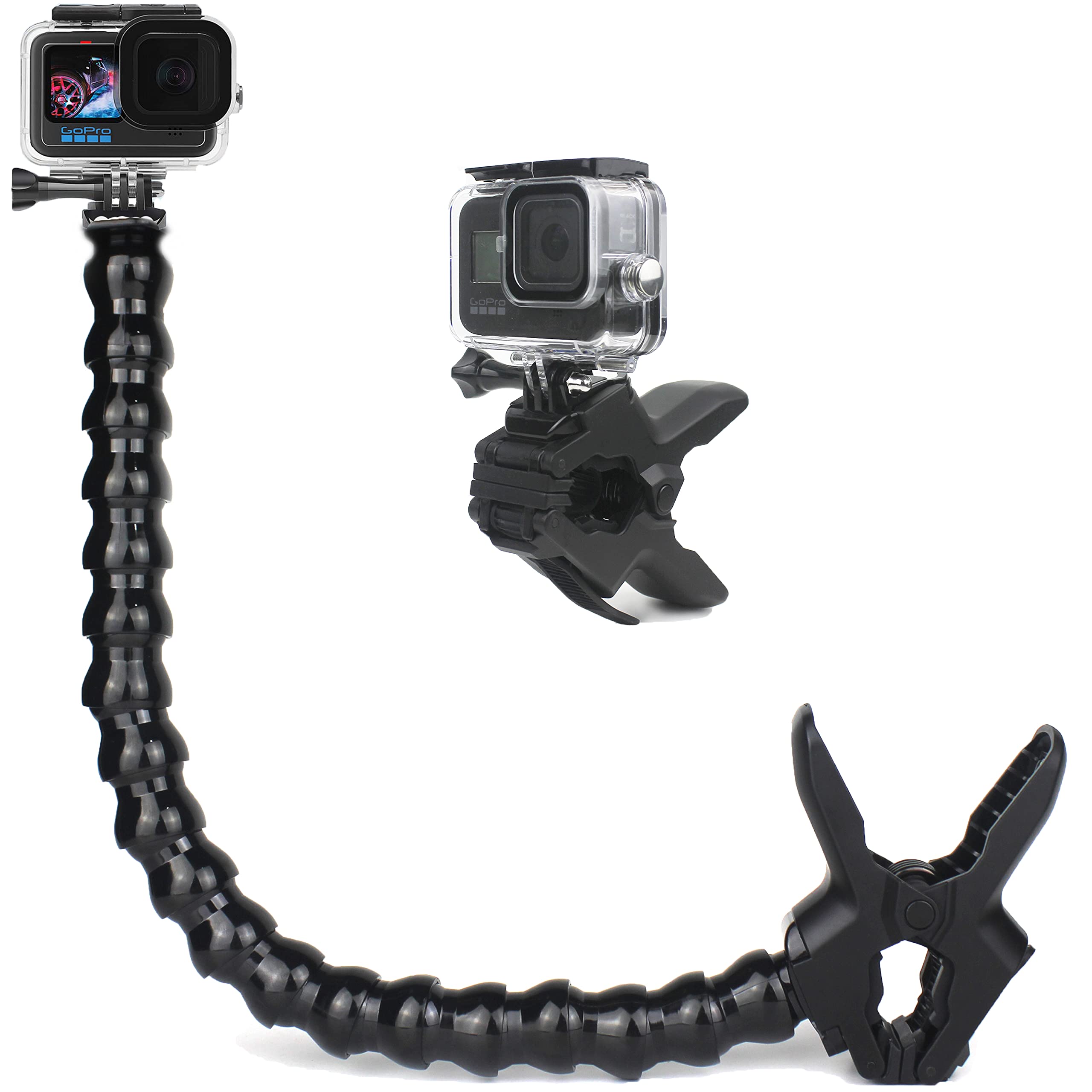 Supporto A Ventosa Eyeon Jaws Flex Per GoPro, Action Cam E Smartphone, Braccio Flessibile A 4 Giunti