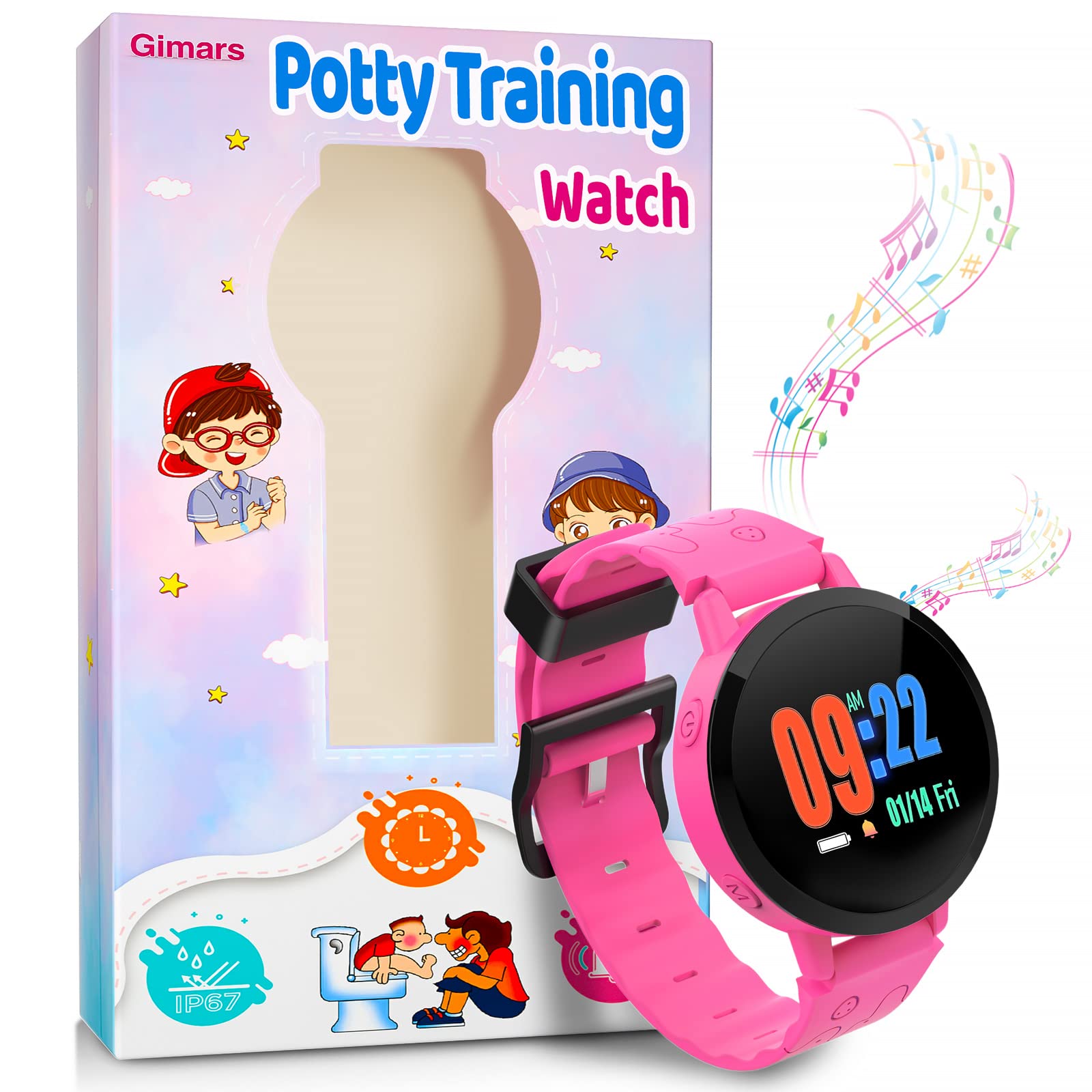 Potty Training Toilet Timer Watch for Boys & Girls, Fun Flashing