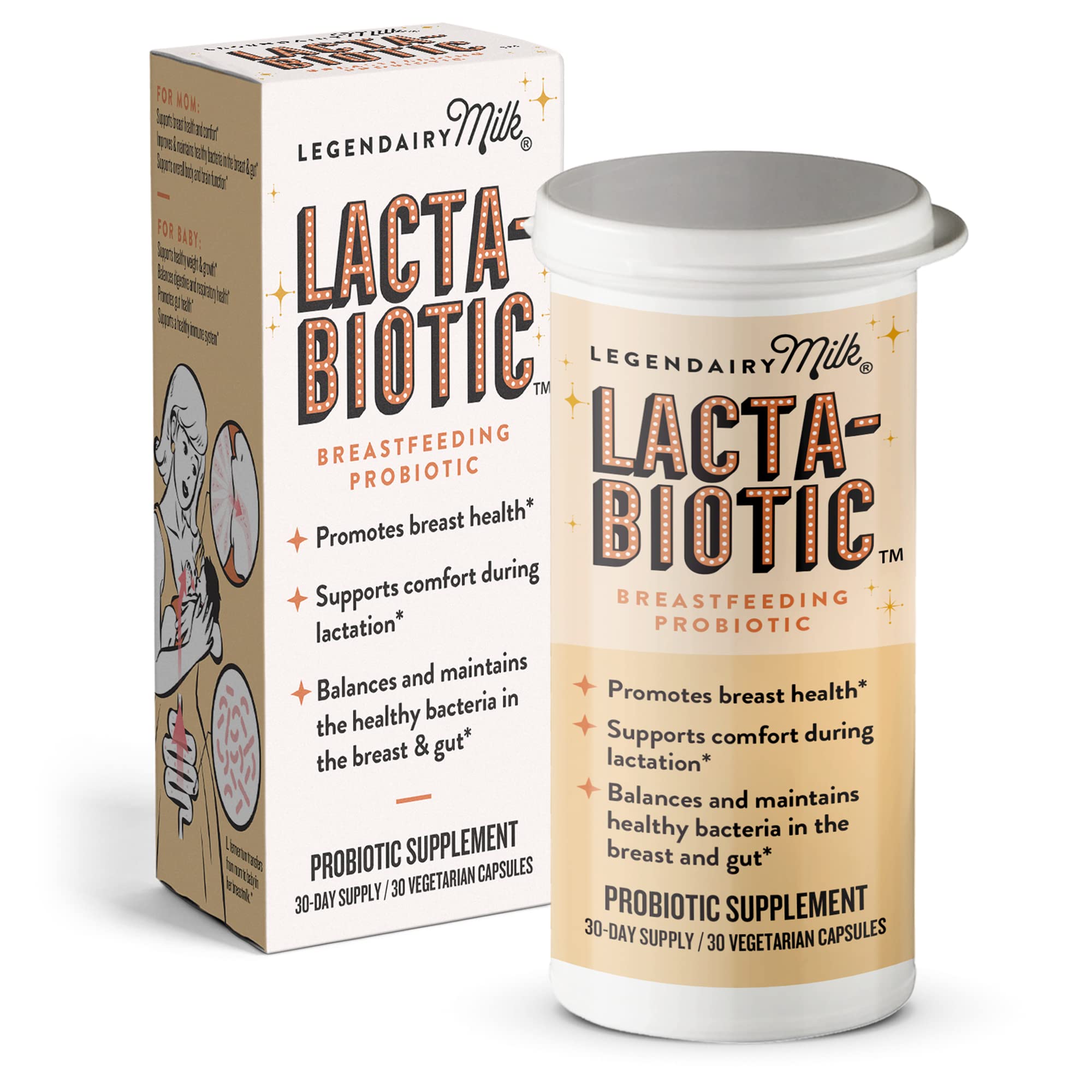 Legendairy Milk Lacta Biotic Breastfeeding Probiotic Lactation Supplements Breast And Gut