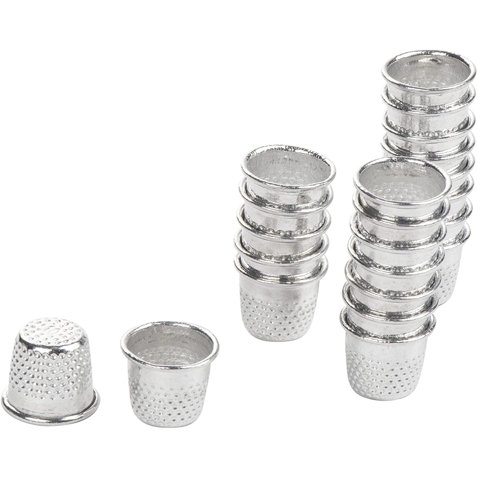 Juvale 100 Pack Thimbles for Sewing Stainless Steel