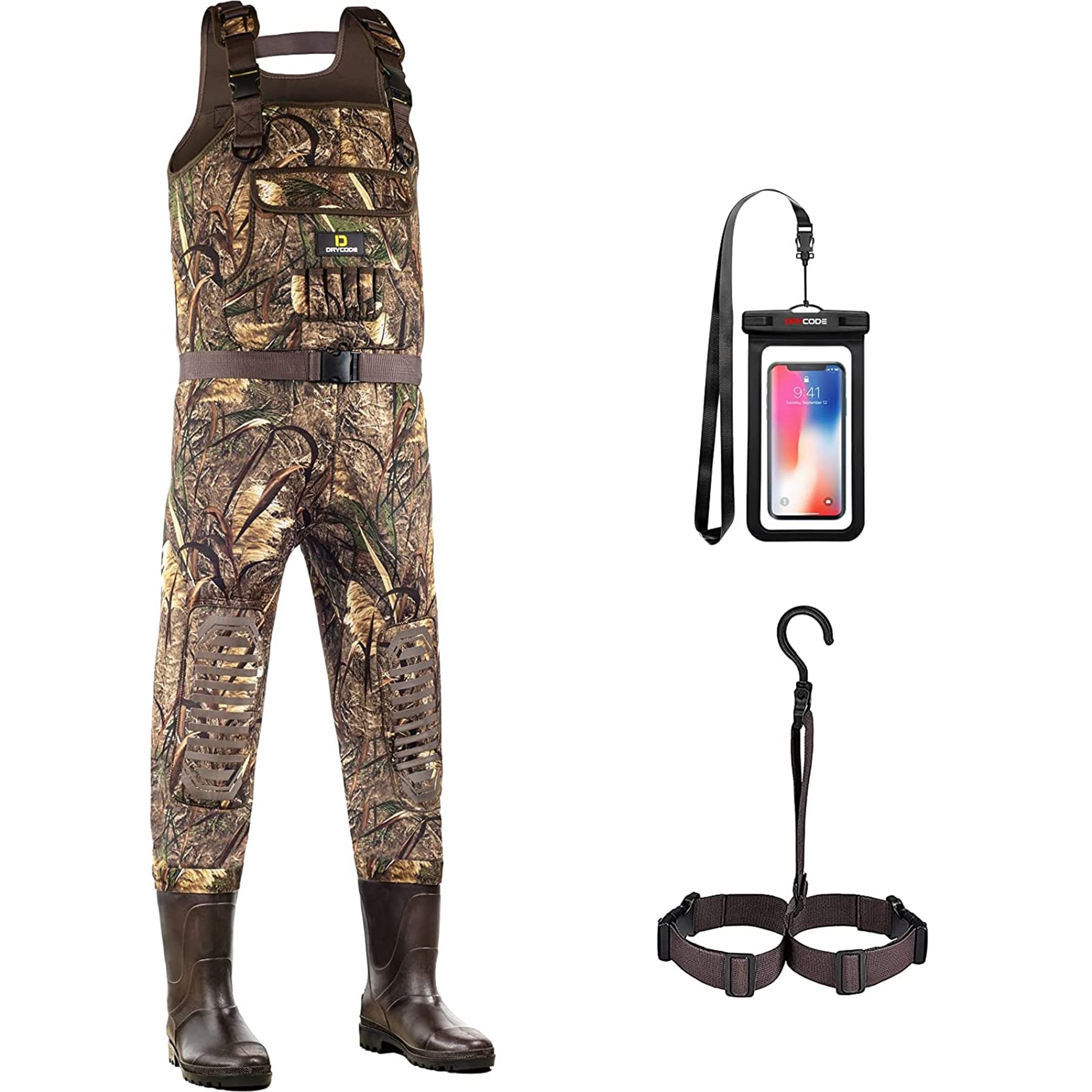 DRYCODE Waders for Men with Boots, Waterproof Neoprene Chest Waders for  Women, Duck Hunting/Fishing Waders
