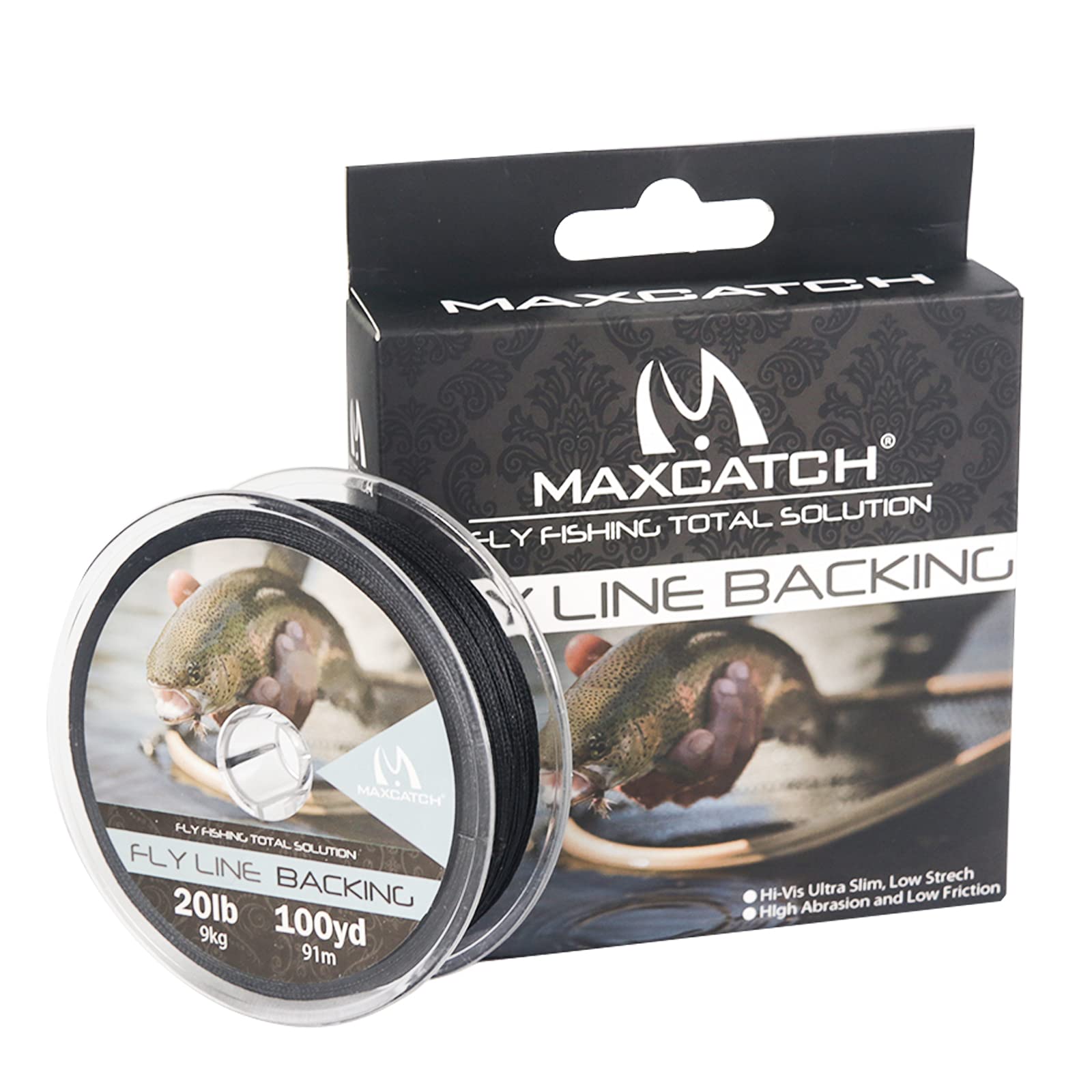 Maxcatch Braided Fly Line Backing for Fly Fishing 20/30lb(White