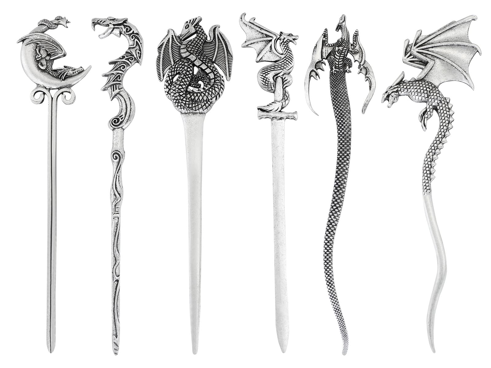 Viking Hair Accessories, Dragon Hairsticks, Dragon Hair Clip