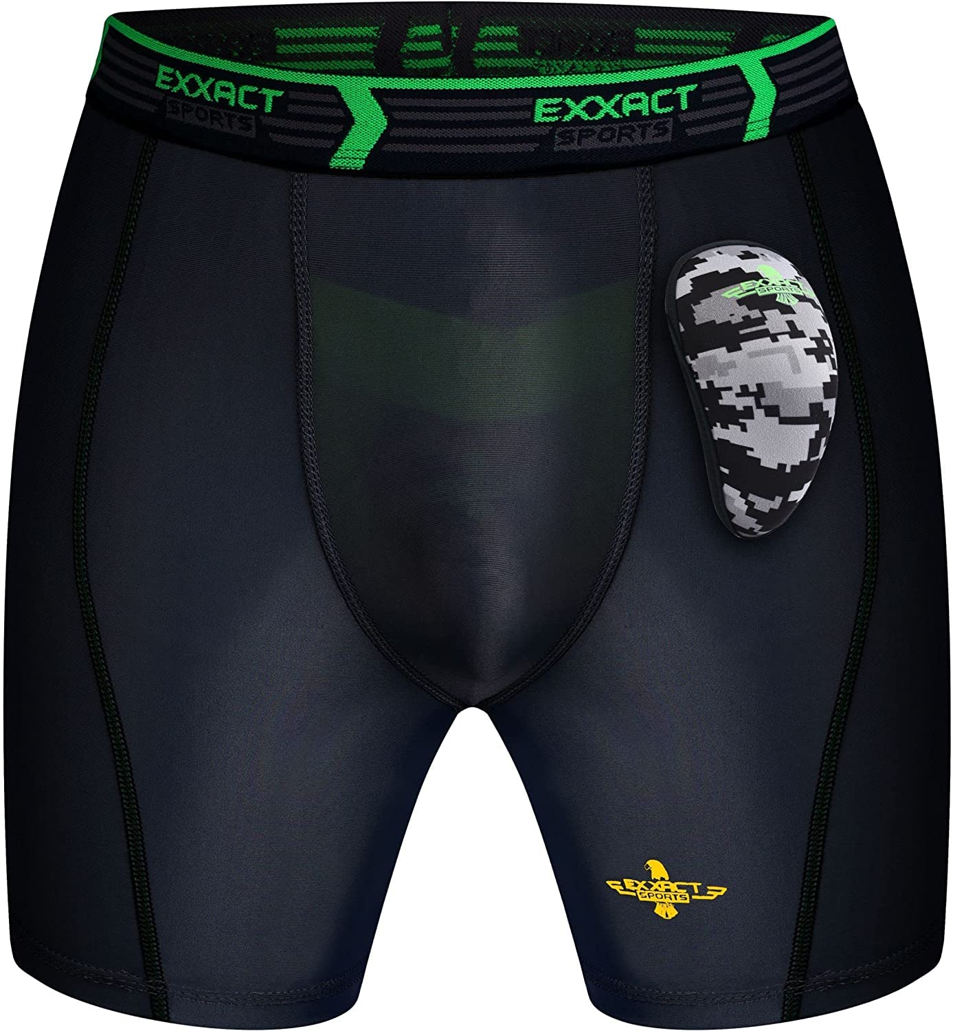 Exxact Sports Boys Compression Shorts with Lightweight Cup - Youth