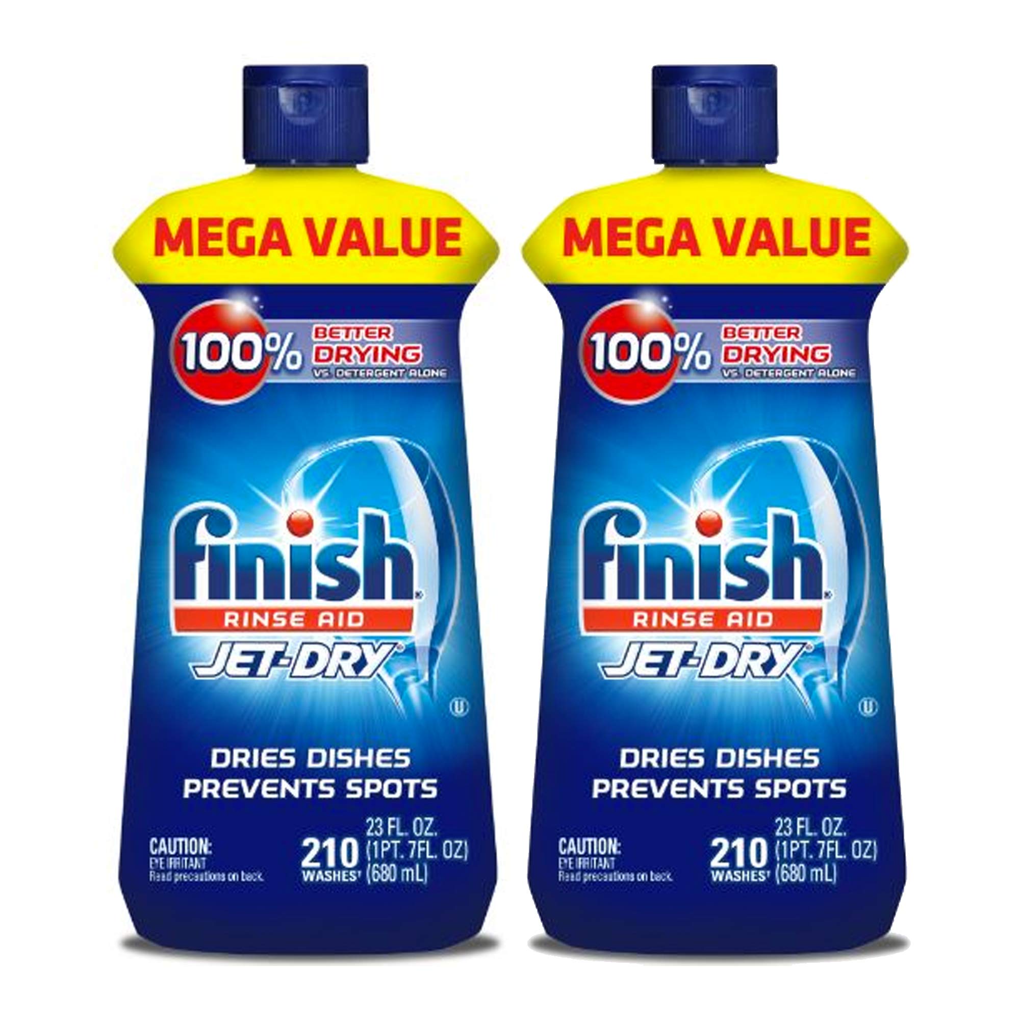 Finish Jet-Dry Rinse Aid, Dishwasher Rinse Agent & Drying Agent 23 oz (2  Pack)
