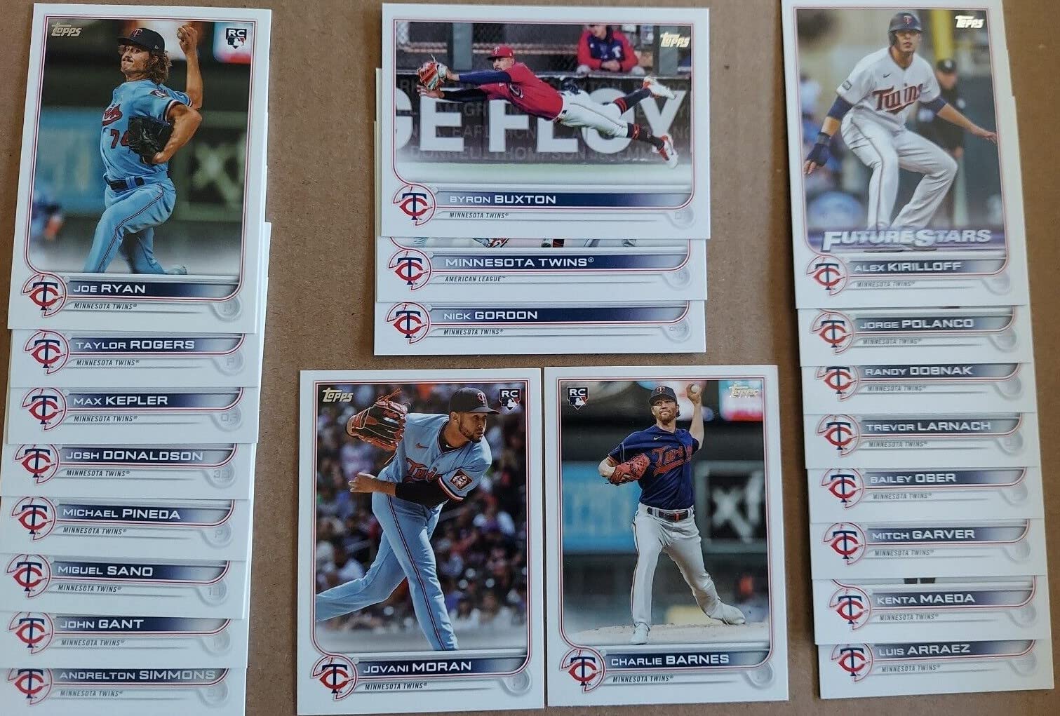 Minnesota Twins 2022 Topps Complete Mint Hand Collated 21 Card