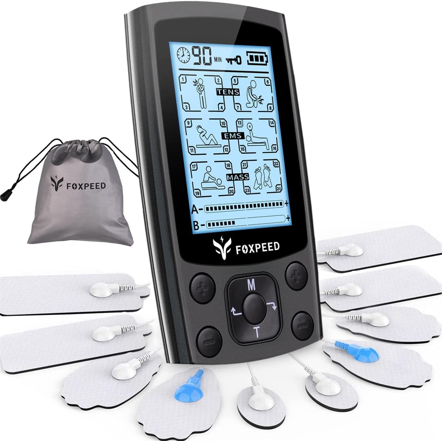 TENS Unit Muscle Stimulator for Pain Relief, Portable and Rechargeable –  foxpeed