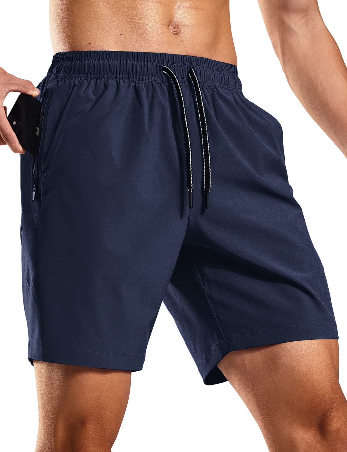 MIER Men's Workout Running Shorts 7 Inch Lightweight Athletic with