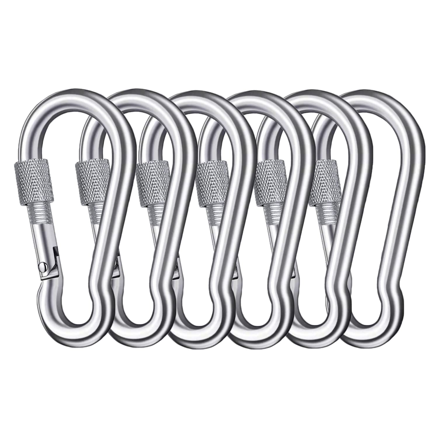 Various STAINLESS STEEL CARABINER CLIPS ~ Spring Locking Snap Hooks ~ HEAVY  DUTY