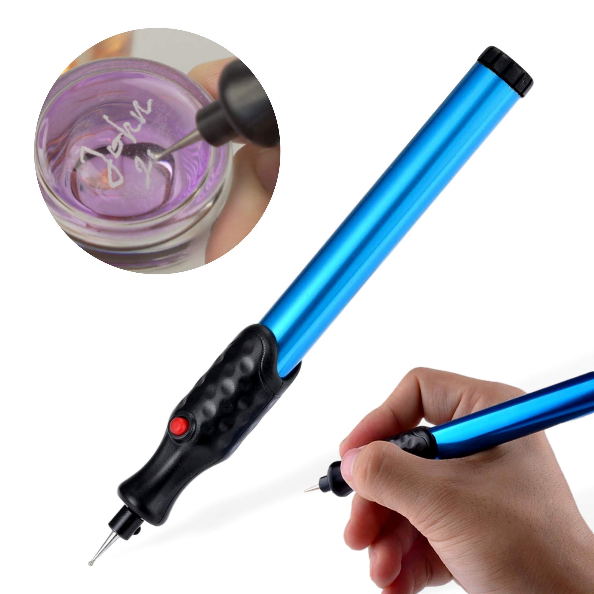 The Original Easy Etcher - Includes 10 Stencils - Portable Precision Engraving  Pen - DIY Engraving Tool - Electric Engraver Etching Craft Scribe - Jewelry  Metal Glass Leather Wood Carving Tools