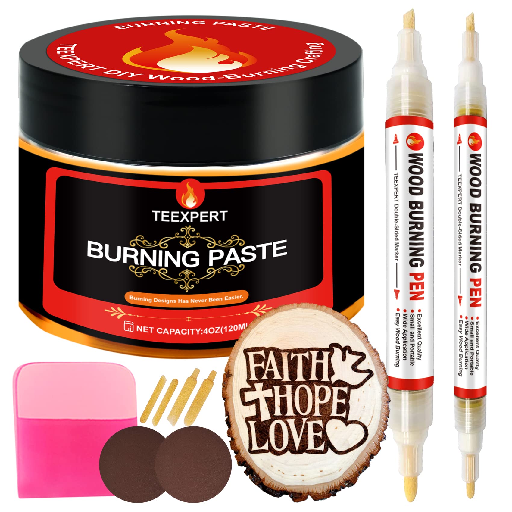 Wood Burning Paste Crafting Gel For Pyrography Creation Heat