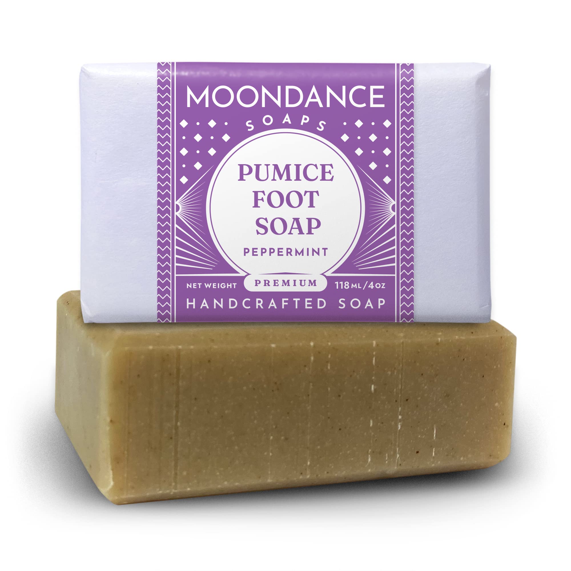 Soapsations Foot Scrub Soap - Handmade Pumice Soap with Tea Tree and  Peppermint Essential Oils