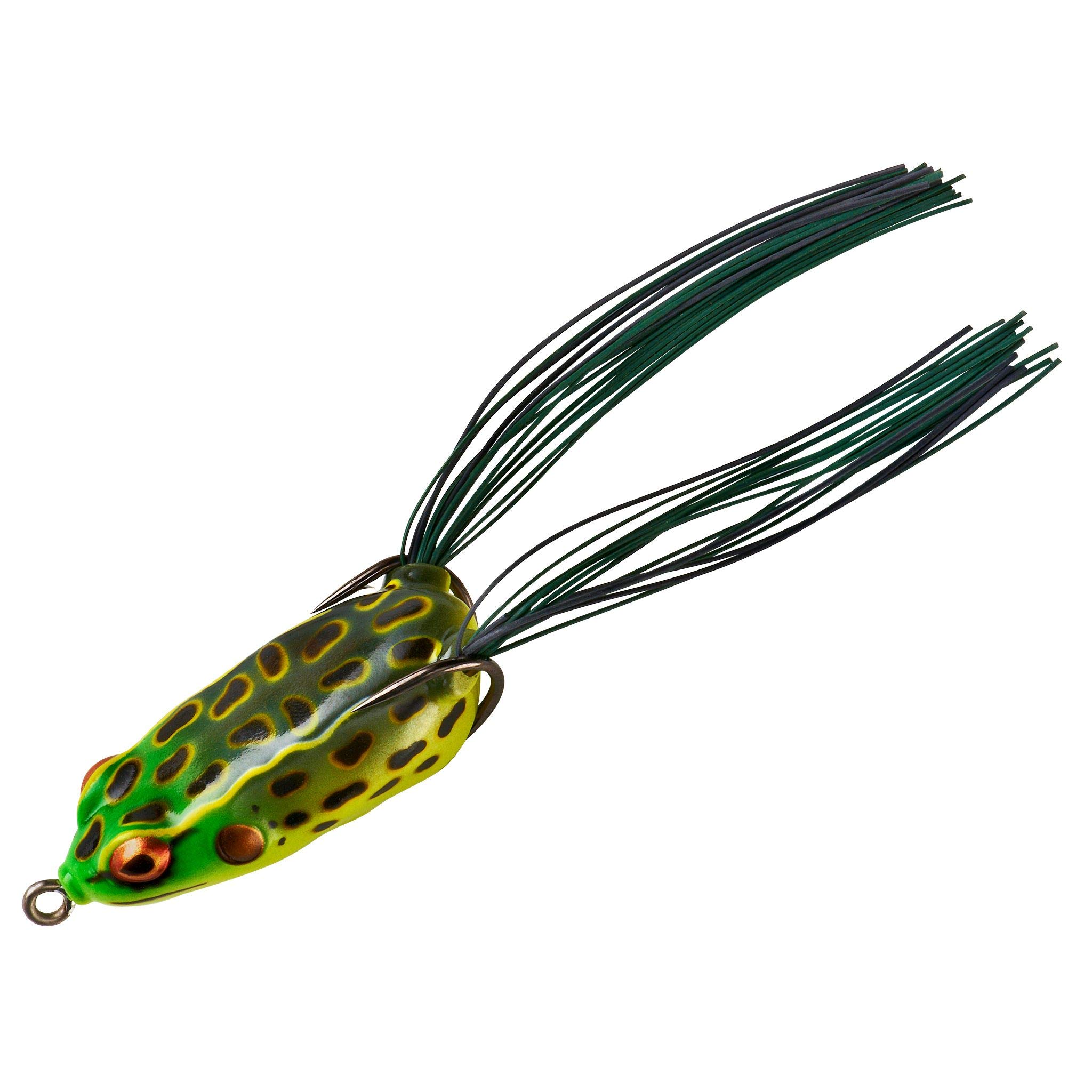 Booyah Pad Crasher Jr Topwater Bass Fishing Hollow Body Frog Lure with  Weedless Hooks Bullfrog