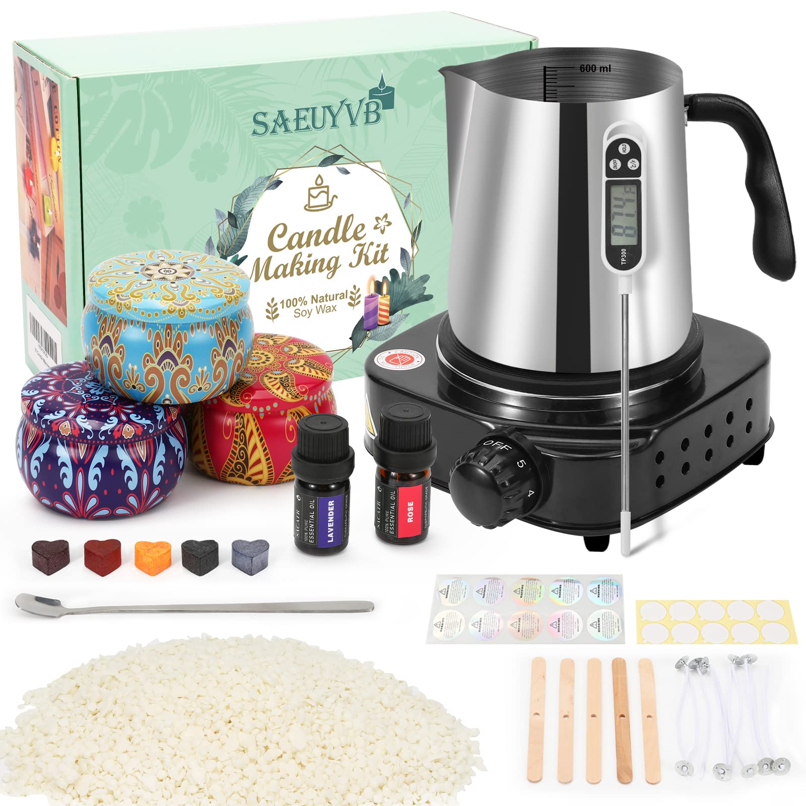 Candle Making Kit With Electronic Hot Plate Soy Christmas 