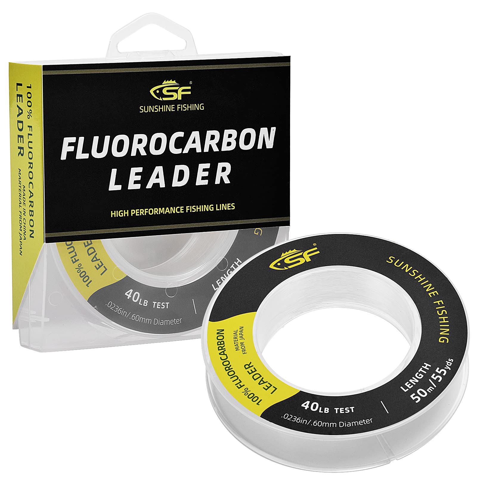 SF 100% Pure Fluorocarbon Leader Material Fishing Line Clear 6/8