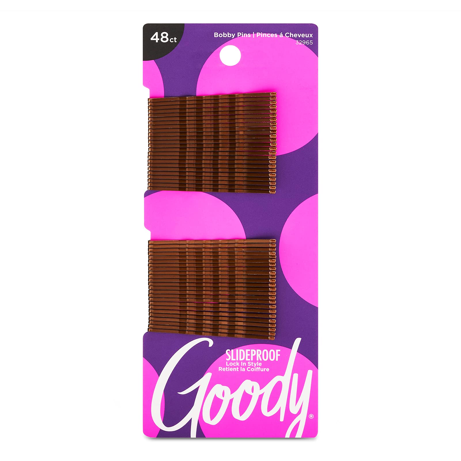 Goody Slideproof Womens Bobby Pin - 48 Count, Crimpled Brown - 2 Inch Pins  Help Keep Hairs In Place - Hair Accessories to Style With Ease and Keep  Your Hair Secured 